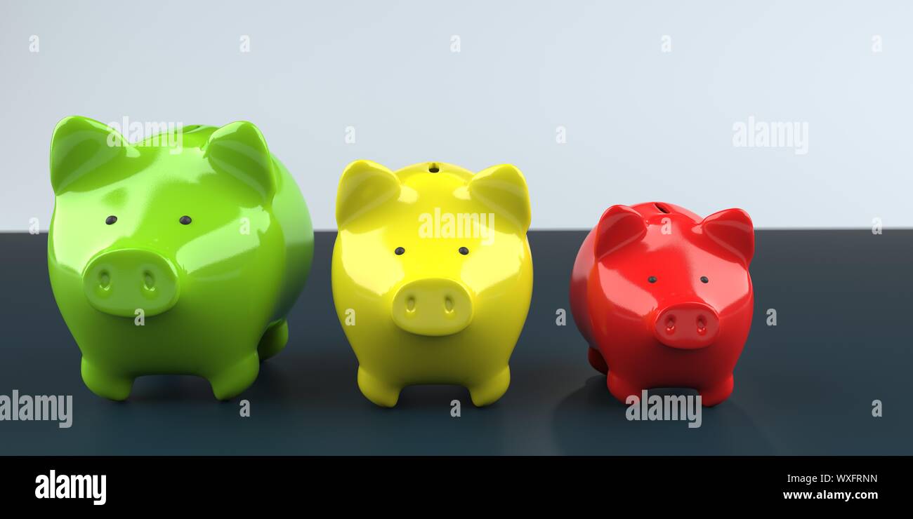 Salvadanaio di inflazione Le banche Foto Stock