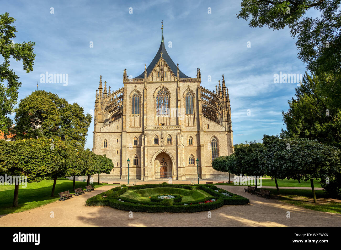 La Cattedrale di Santa Barbara, chiesa, ceco: Chram svate Barbory, è una chiesa cattolica romana in Kutna Hora, Boemia, patrimonio mondiale UNESCO,Repubblica Ceca Foto Stock