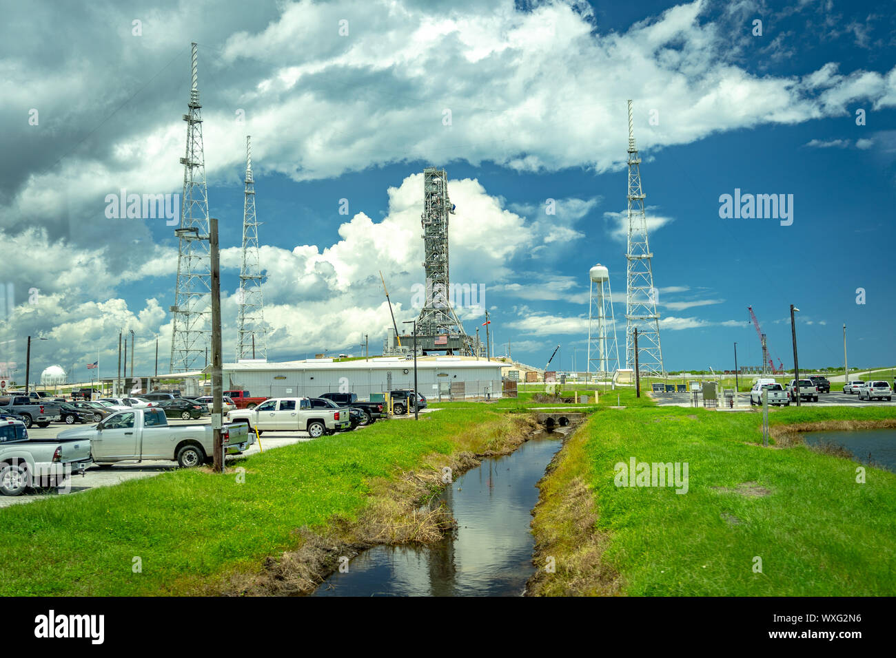 Cape Canaveral, in Florida, Stati Uniti d'America - SpaceX launch pad Foto Stock