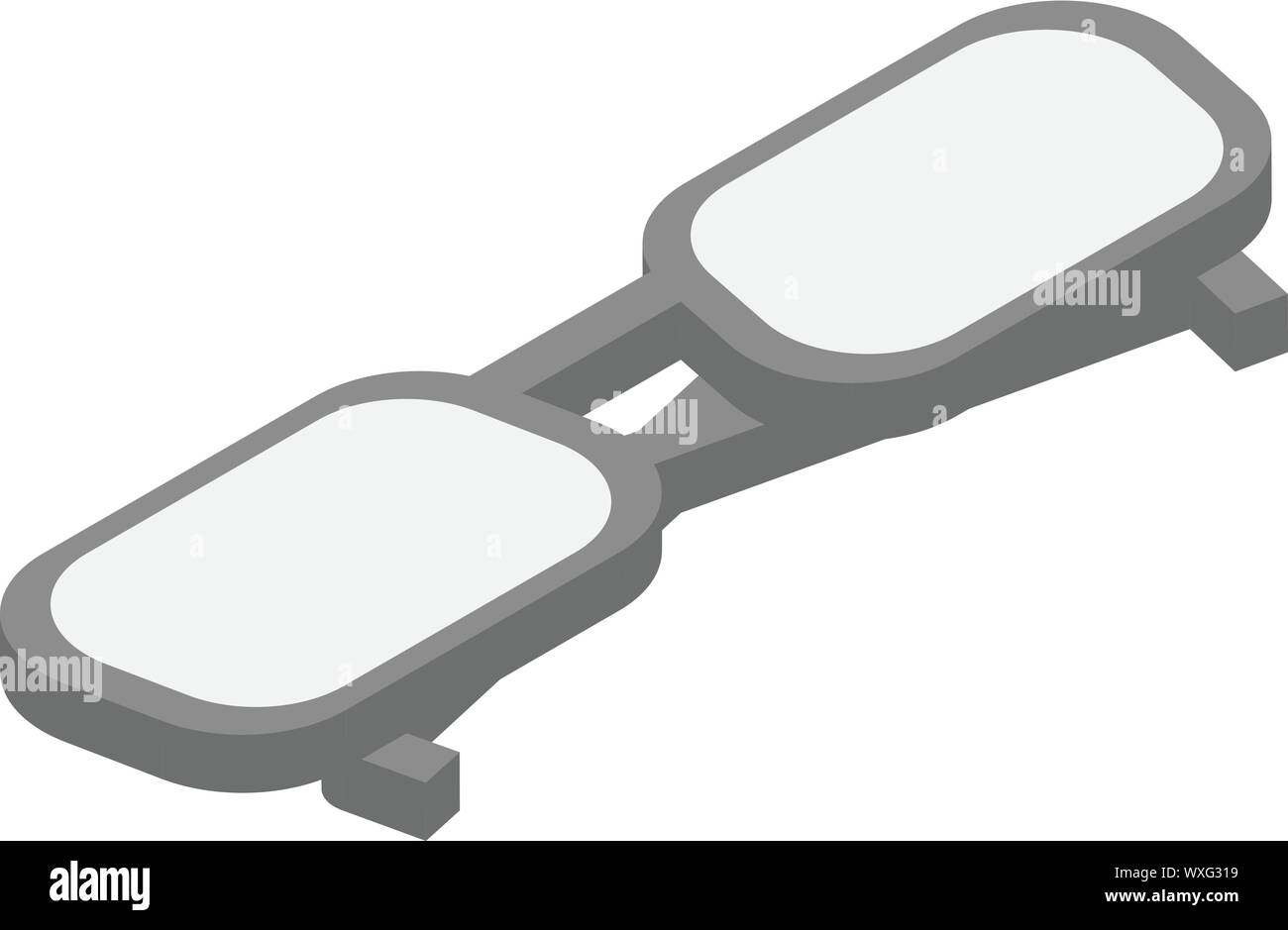 Icona degli occhiali. Vista isometrica di occhiali icona vettore per il web design isolato su sfondo bianco Illustrazione Vettoriale