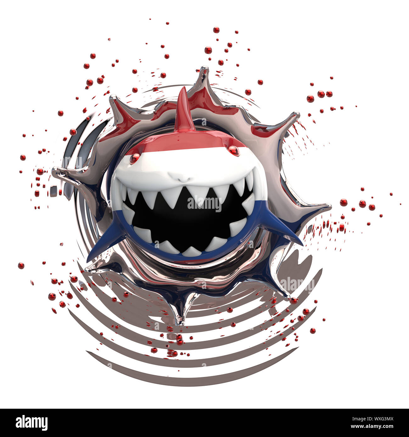 Concetto di squalo - 3D illustrazione Foto Stock