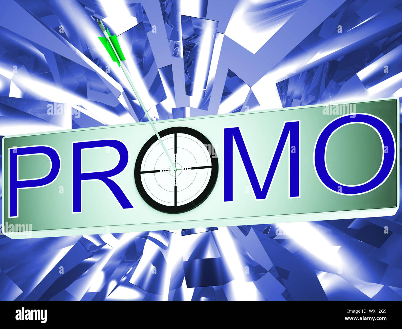 Promo mostra Sconto Promozione vendita a prezzo conveniente Foto Stock