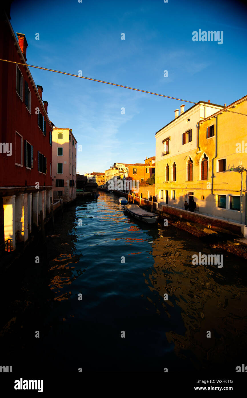 Insolito e pittoresco panorama di Venezia Italia la maggior parte dei luoghi turistici in tutto il mondo Foto Stock