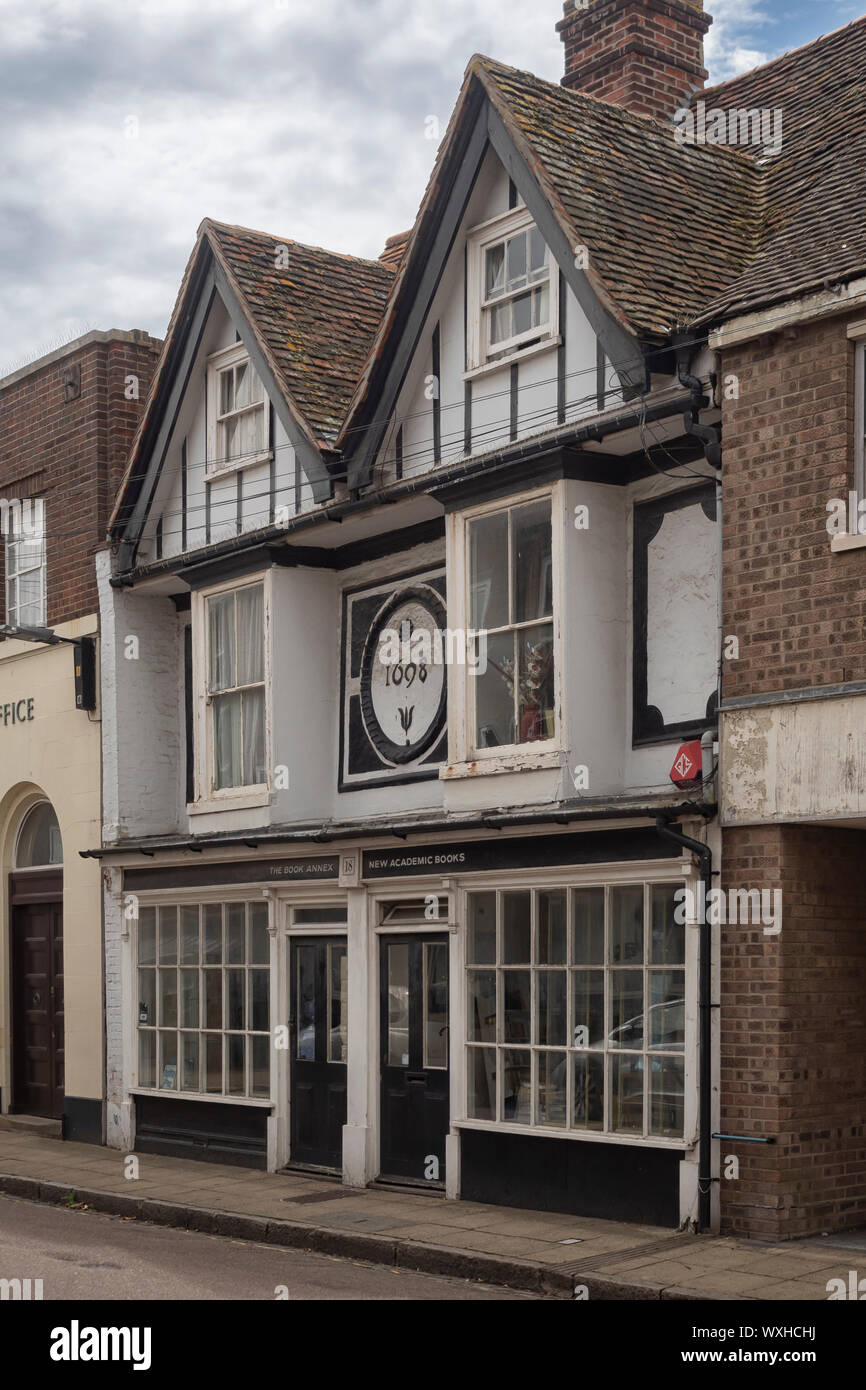HARWICH, ESSEX, Regno Unito - 12 AGOSTO 2018: Vista esterna del Book Annex Book Shop in Church Street Foto Stock