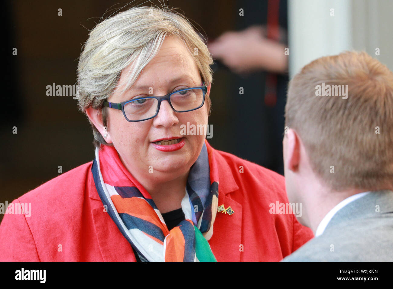 Westminster, Londra, Regno Unito. Xvii Sep, 2019. Joanna ciliegia, QC, che precedentemente ha vinto la sua causa presso il tribunale scozzese, entra nella Corte suprema. Il primo giorno della corte suprema caso oltre la sospensione del Parlamento, portato da un avvocato Gina Miller che ha unito le forze con ex British PM John Major. Il caso verrà ascoltato nel corso di tre giorni a partire da oggi. Credito: Imageplotter/Alamy Live News Foto Stock