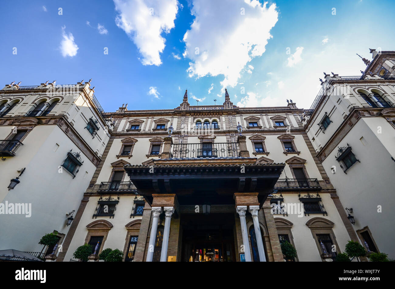 Siviglia, Spagna - Settembre 9, 2019: Alfonso Xiii hotel a Siviglia Spagna Foto Stock