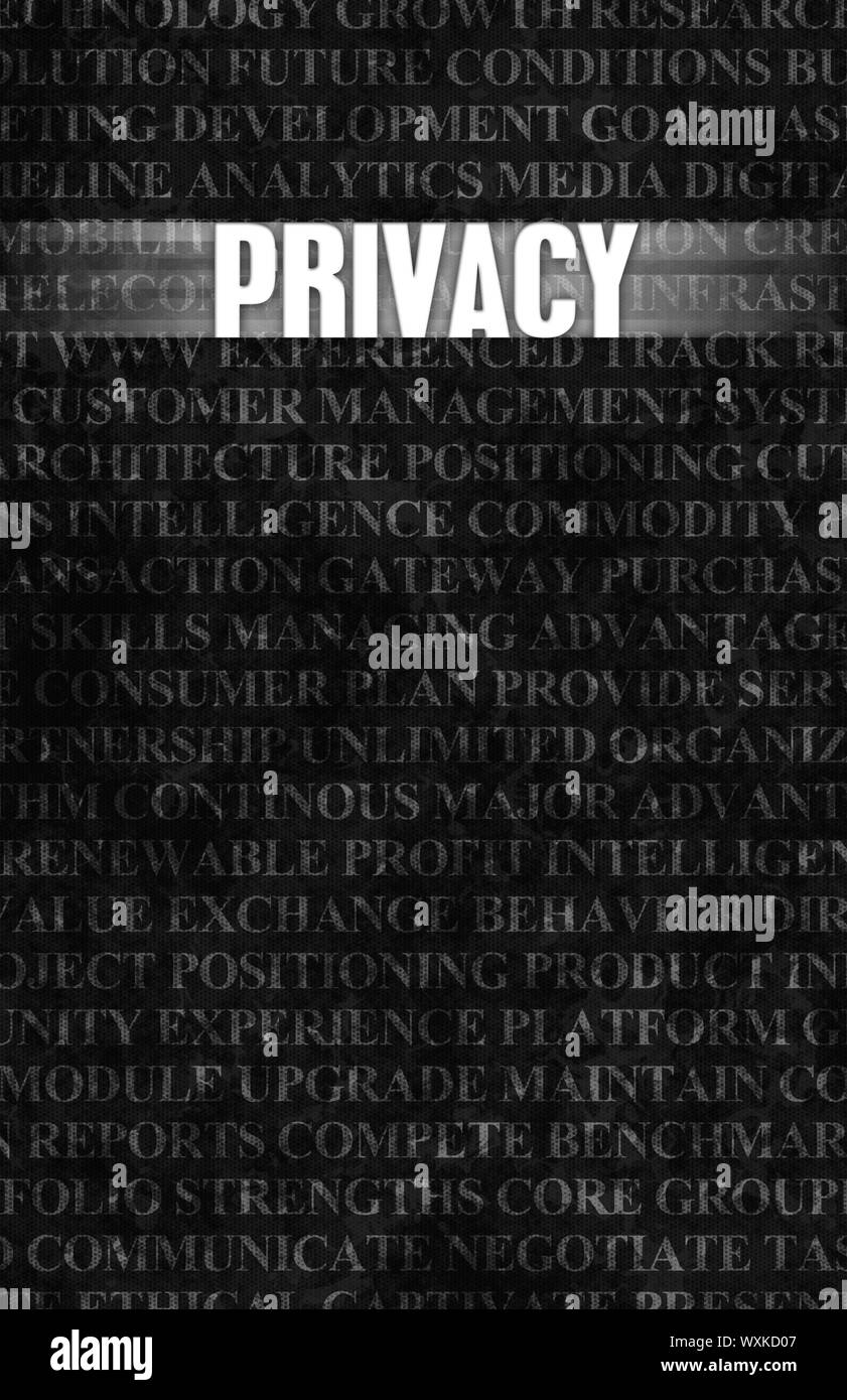 Privacy in azienda come motivazione nel muro di pietra Foto Stock