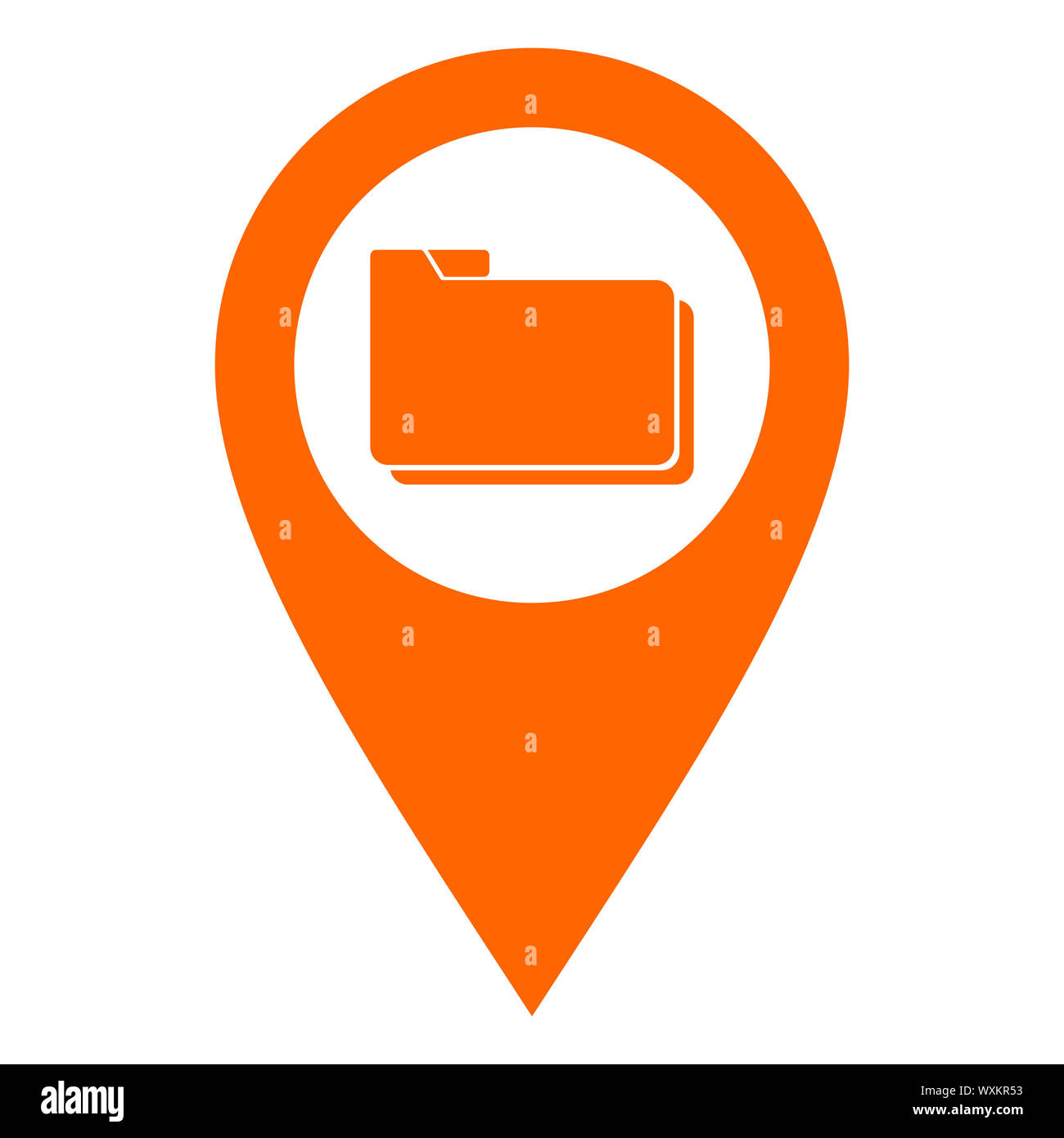 Cartella e la posizione pin Foto Stock