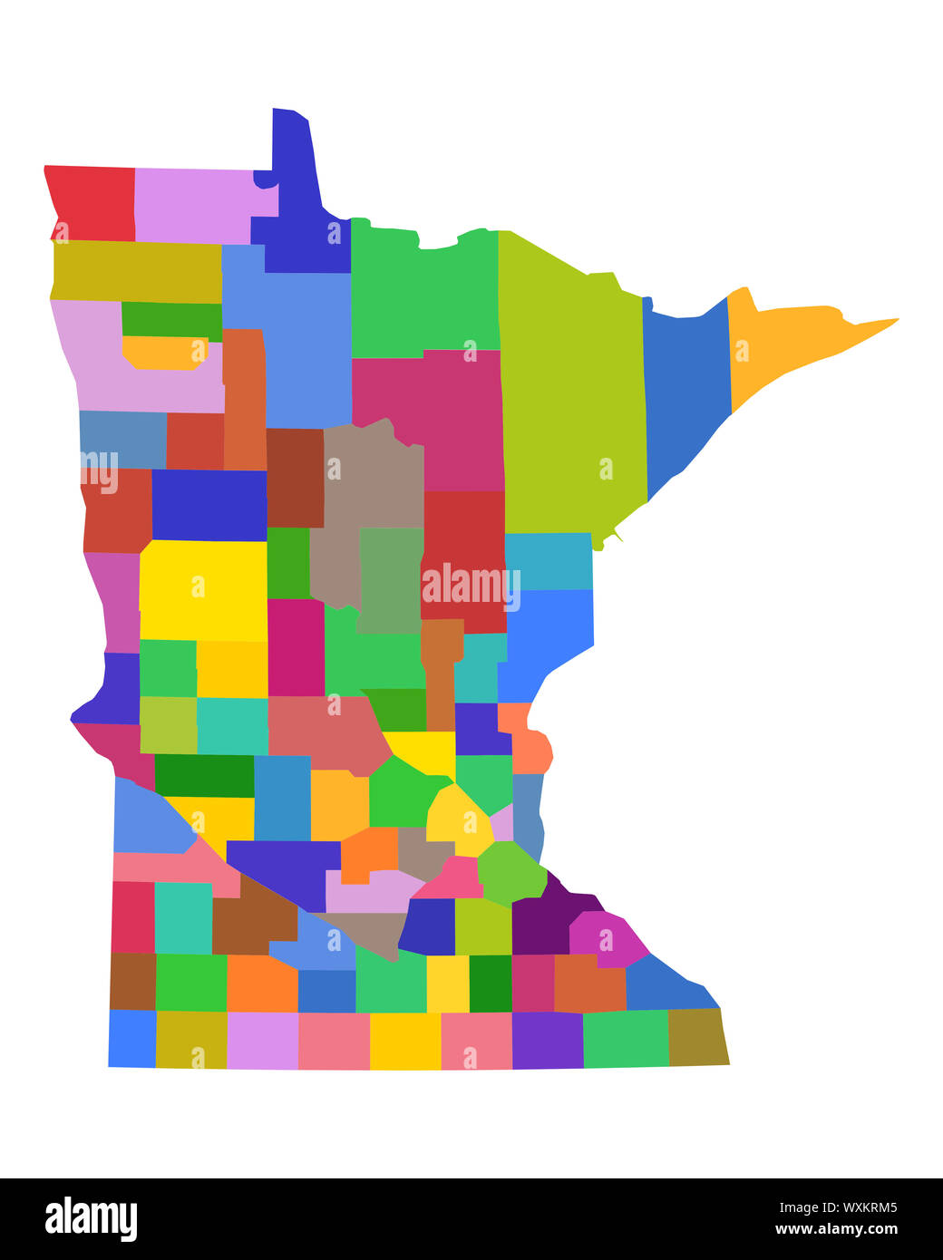 Mappa di Minnesota Foto Stock