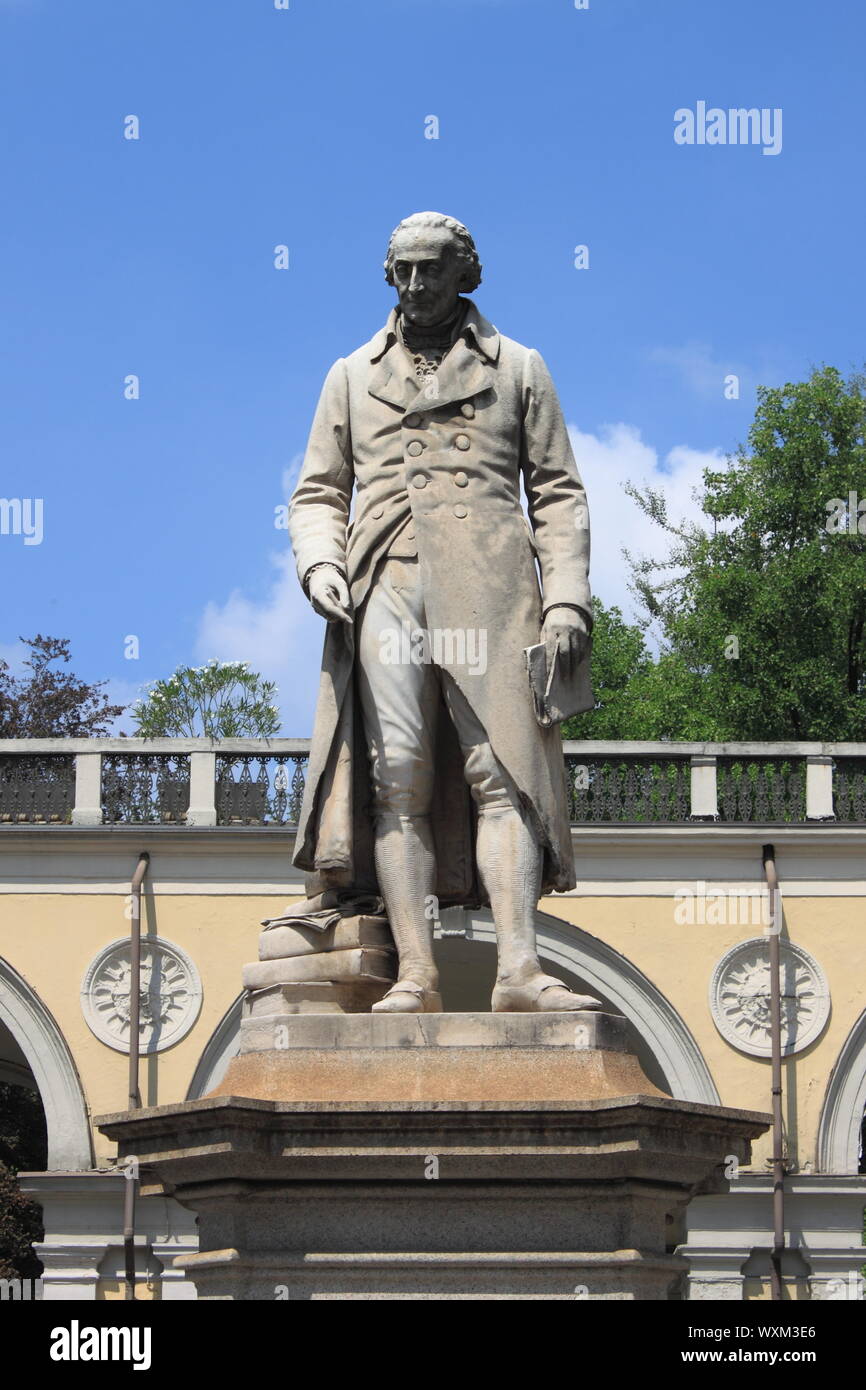Il monumento a Giuseppe Luigi Lagrange di Torino, Italia Foto Stock