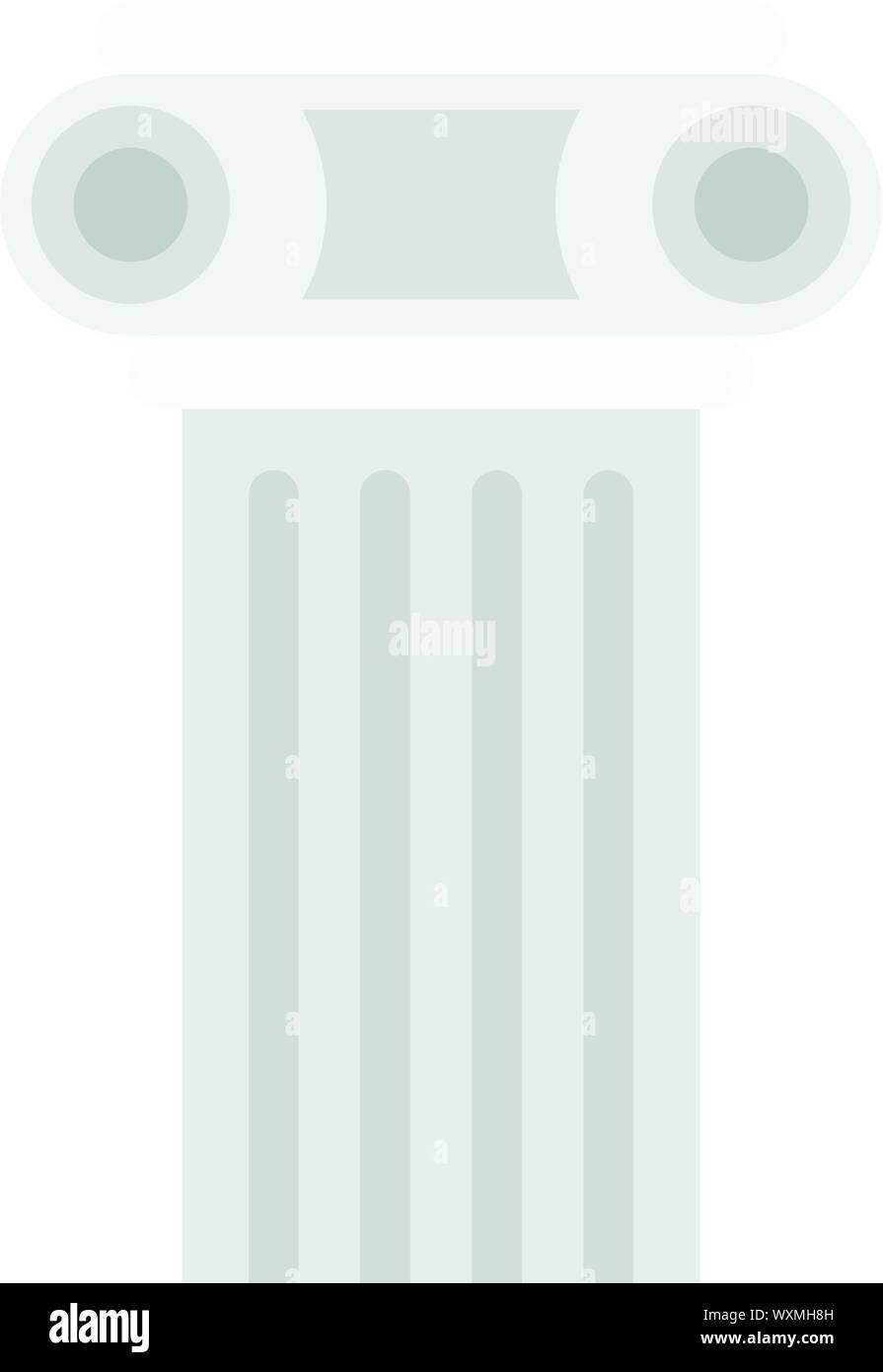 Tempio icona del montante. Illustrazione piana del tempio pilastro icona vettore per il web design Illustrazione Vettoriale