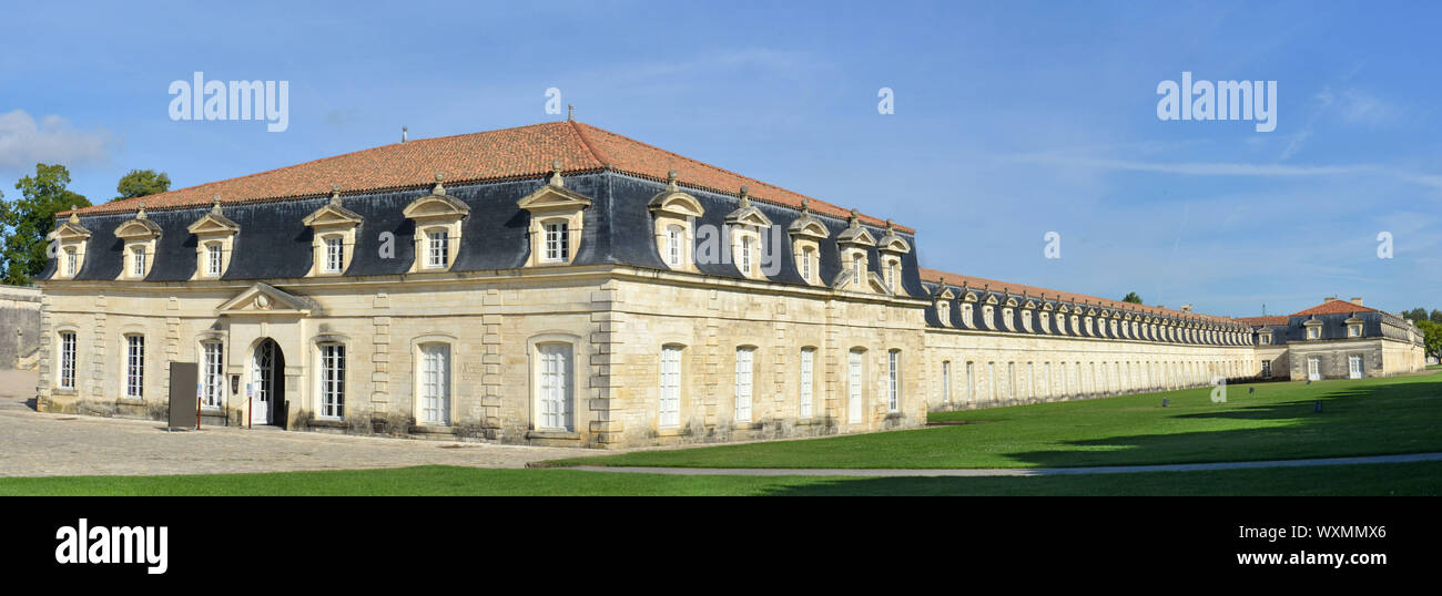 Panorama delle Corderie Royale a Rochefort, Francia Foto Stock