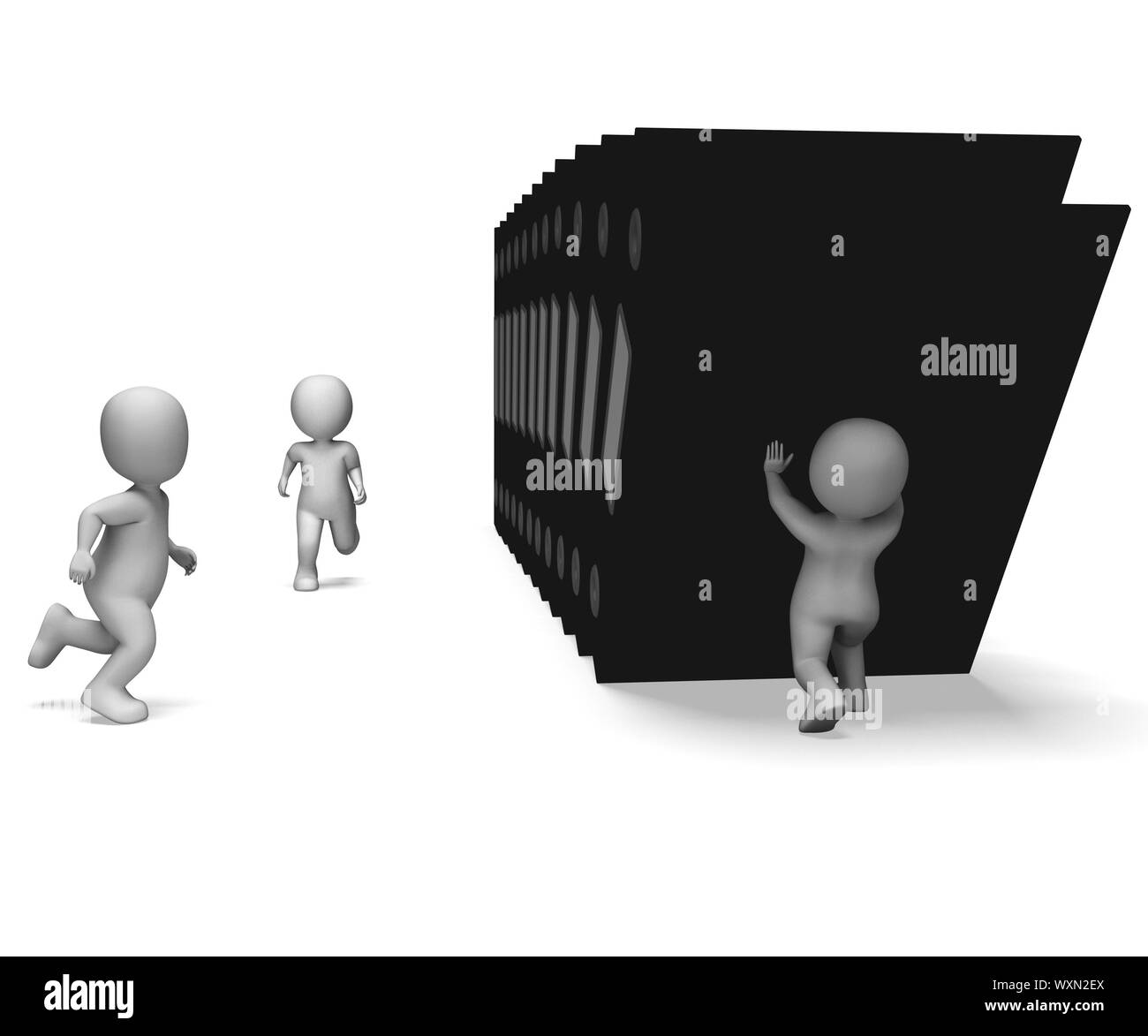Organizzare i file che mostra organizzata archivi di documenti cartacei e leganti Foto Stock