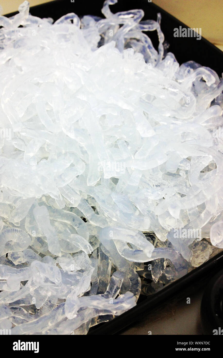 Cucina asiatica, gelatina tagliatelle Foto Stock