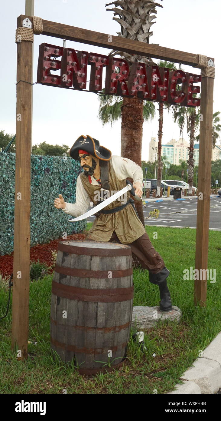 Avventura e Cena dei Pirati Visualizza entrata in Orlando Florida Foto Stock