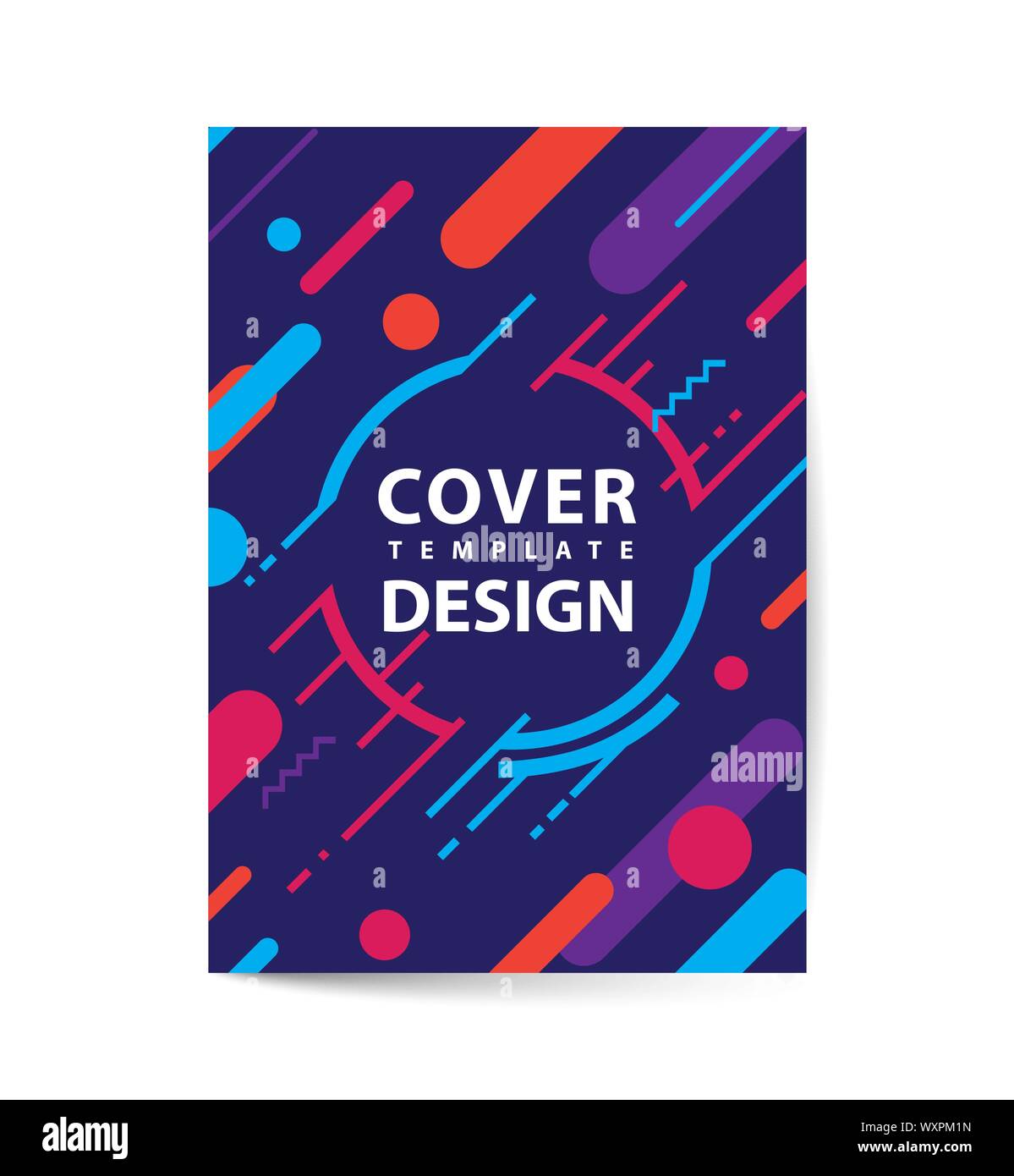 Coperchi con design geometrico linee arrotondate pattern. Cool sfondi colorati. È possibile utilizzare per striscioni e cartelloni, manifesti, volantini. Illustrazione Vettoriale Illustrazione Vettoriale
