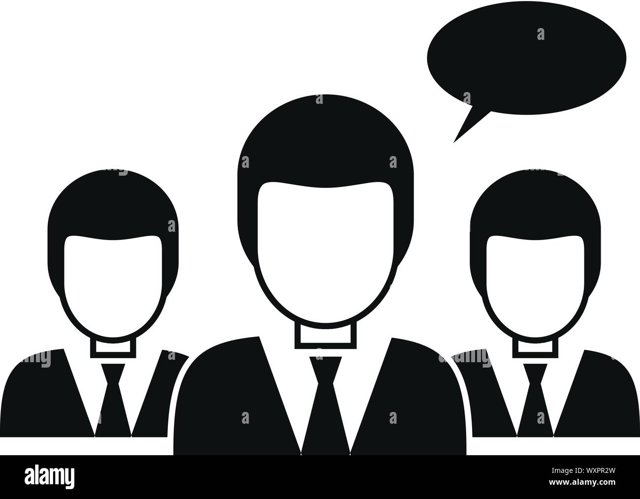 Persone icona in aula. Semplice illustrazione di persone in aula icona vettoriali per il web design isolato su sfondo bianco Illustrazione Vettoriale