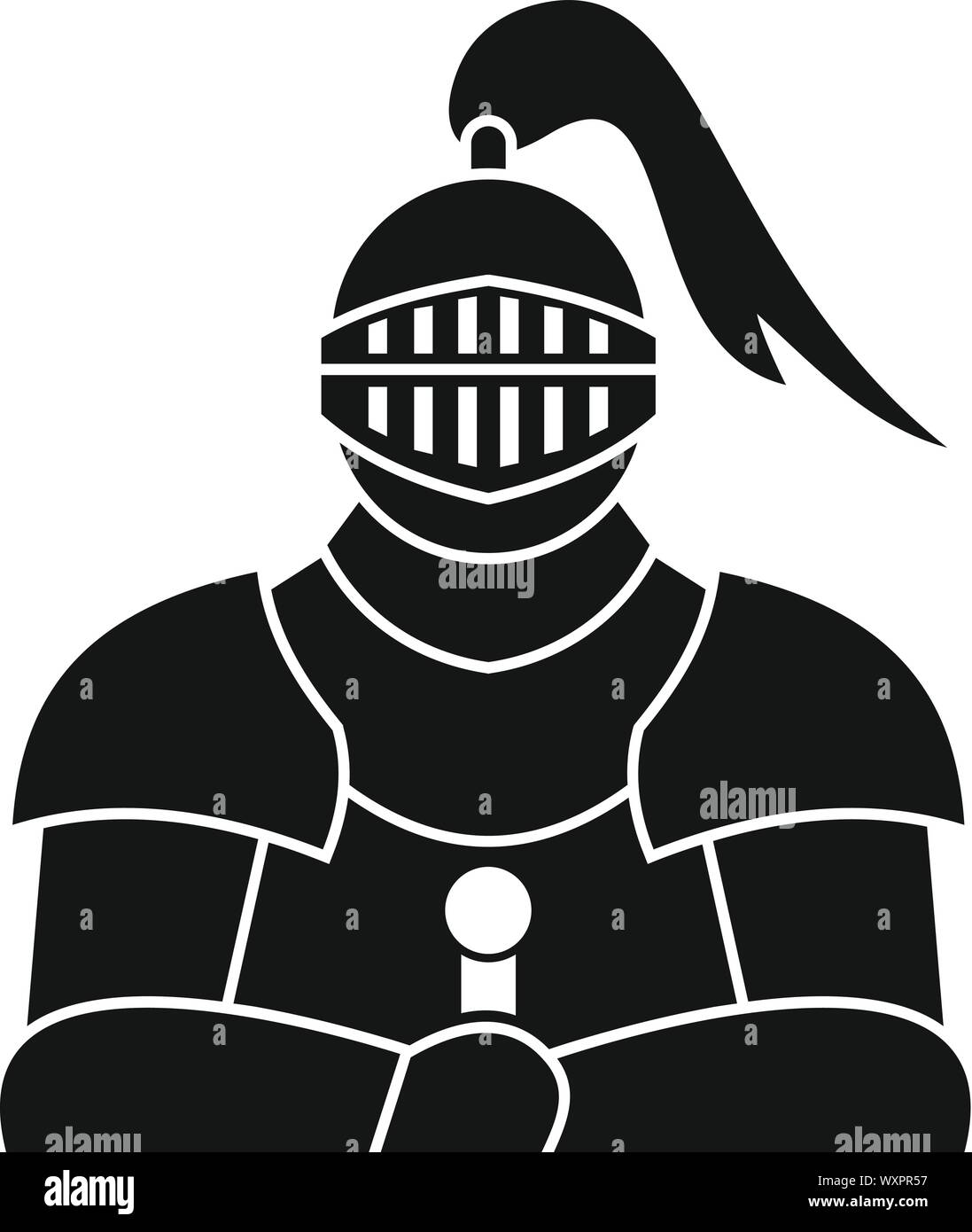 Cavaliere medievale icona. Semplice illustrazione del cavaliere medievale icona vettoriali per il web design isolato su sfondo bianco Illustrazione Vettoriale