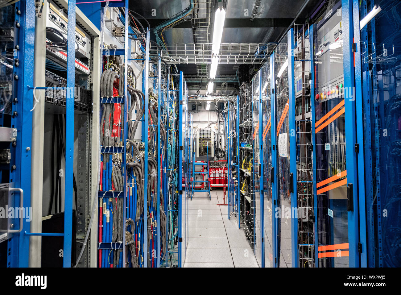 Tecniche di installazione per il rivelatore CMS, CERN Foto Stock