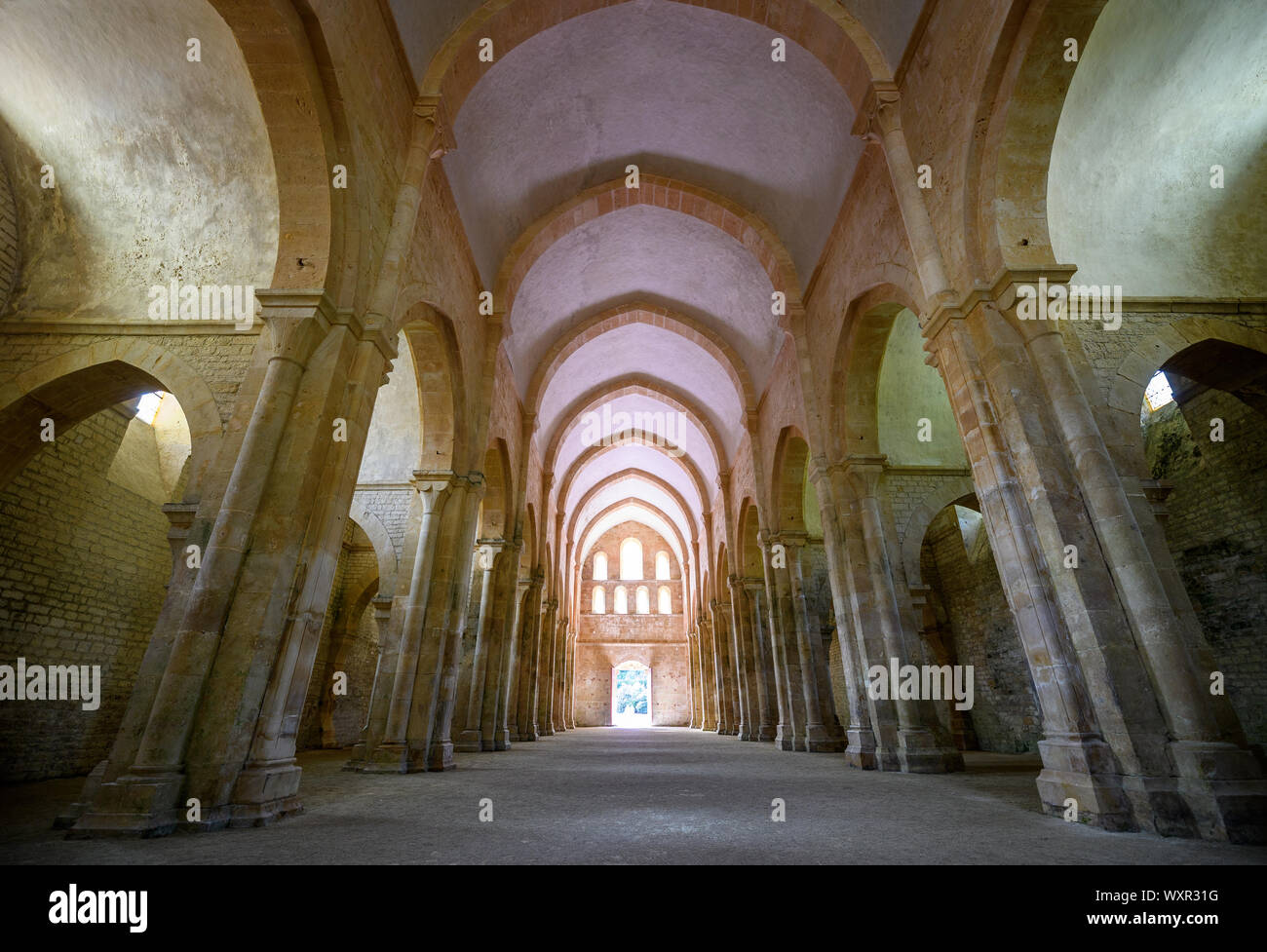 Abbazia di Fontenay Foto Stock