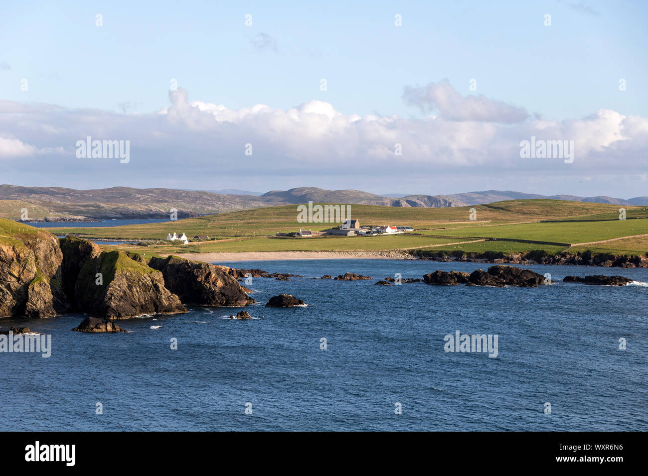 Terraferma e isole Shetland, Scotland, Regno Unito Foto Stock