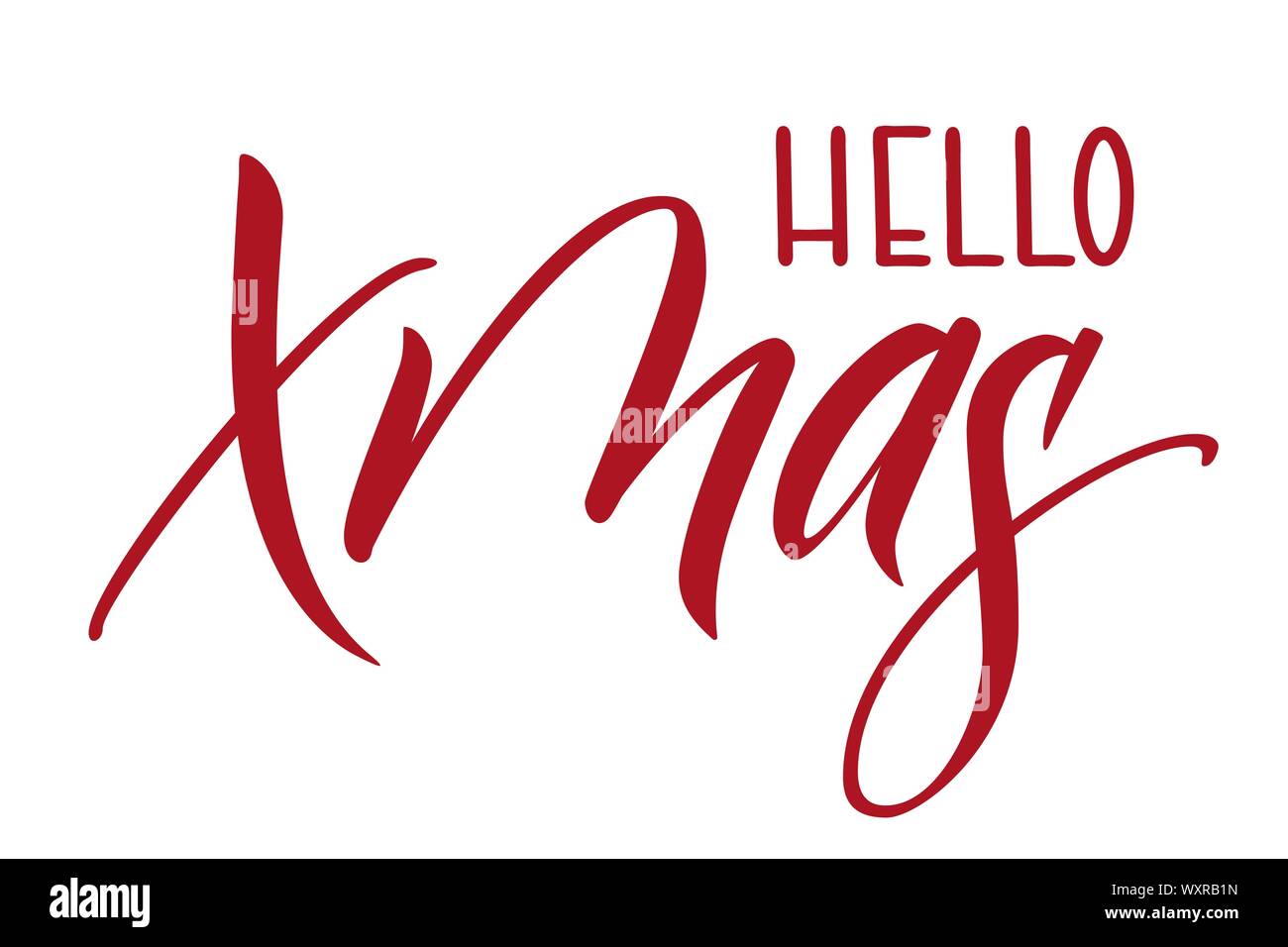 Pennello calligrafia Ciao Xmas Illustrazione Vettoriale