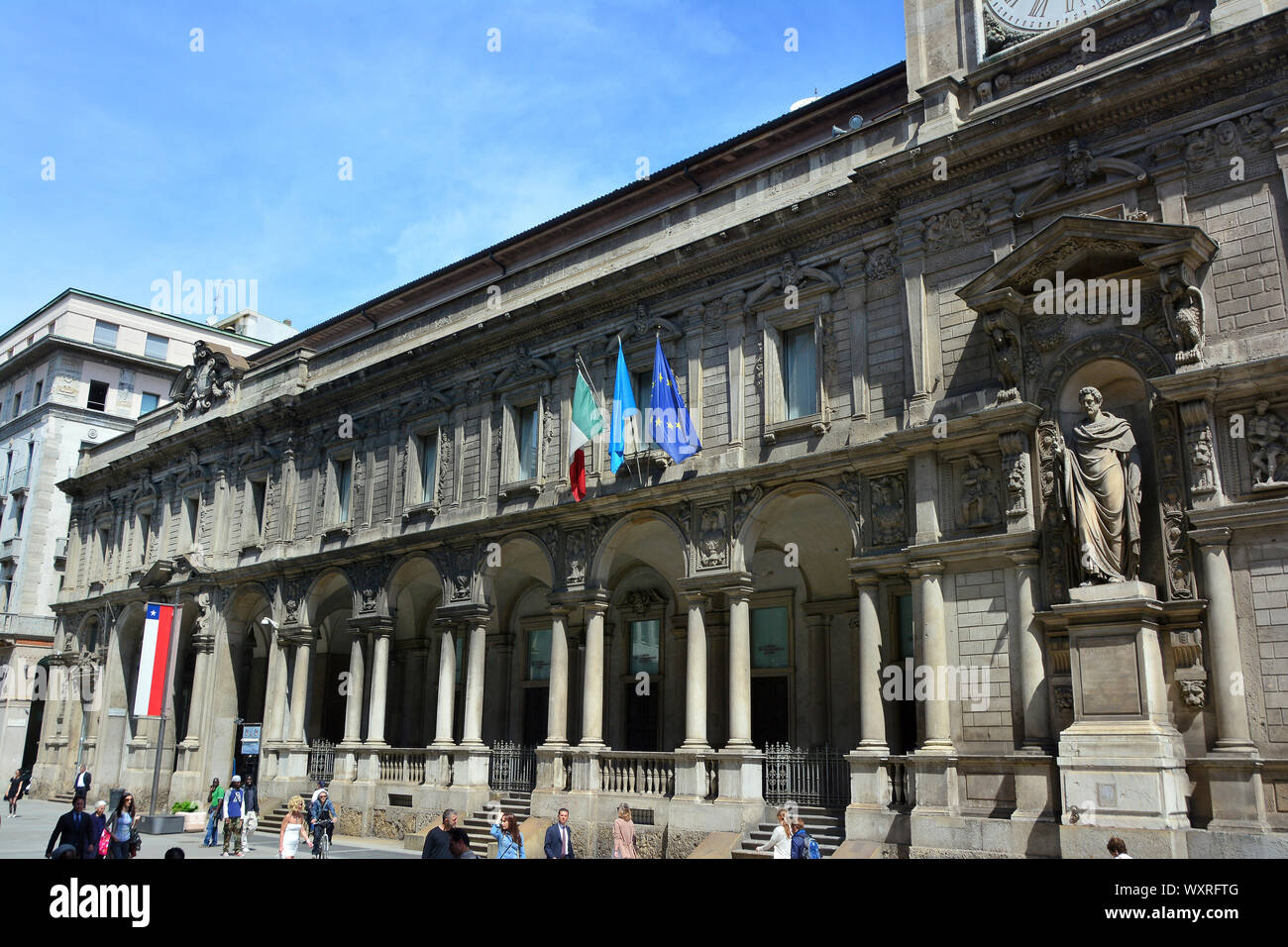 Palazzo Giureconsulti, Palazzo dei Giureconsulti a Milano, Milano, Italia, Europa Foto Stock