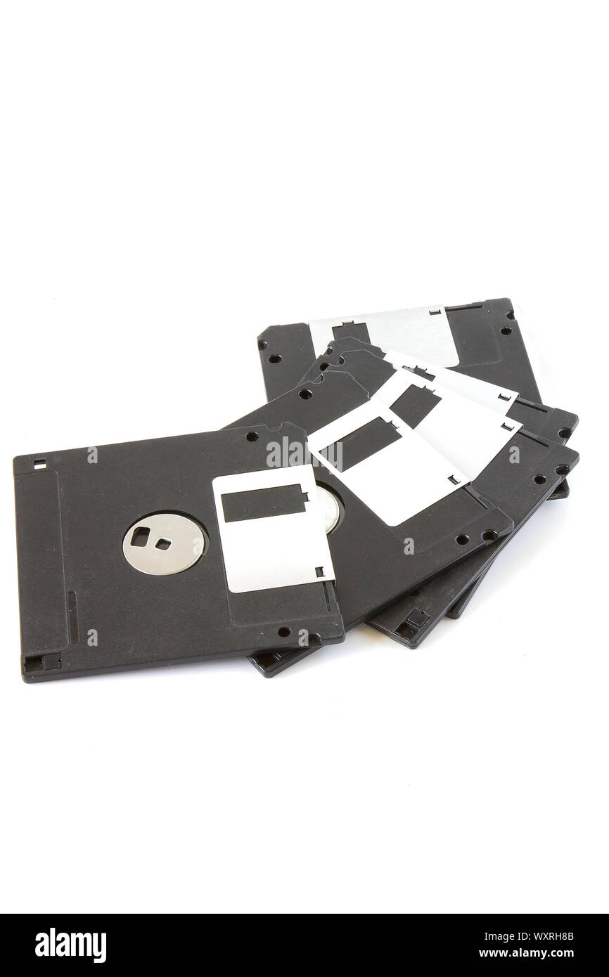 1,44 Mb Personal Computer il dischetto su sfondo bianco Foto Stock