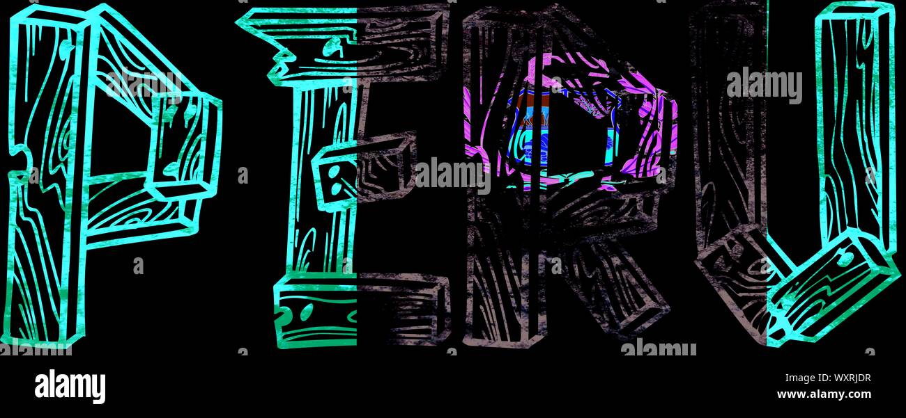 Il Perù Cuzco, in nazionale del Perù, colori, rosso e bianco Foto Stock