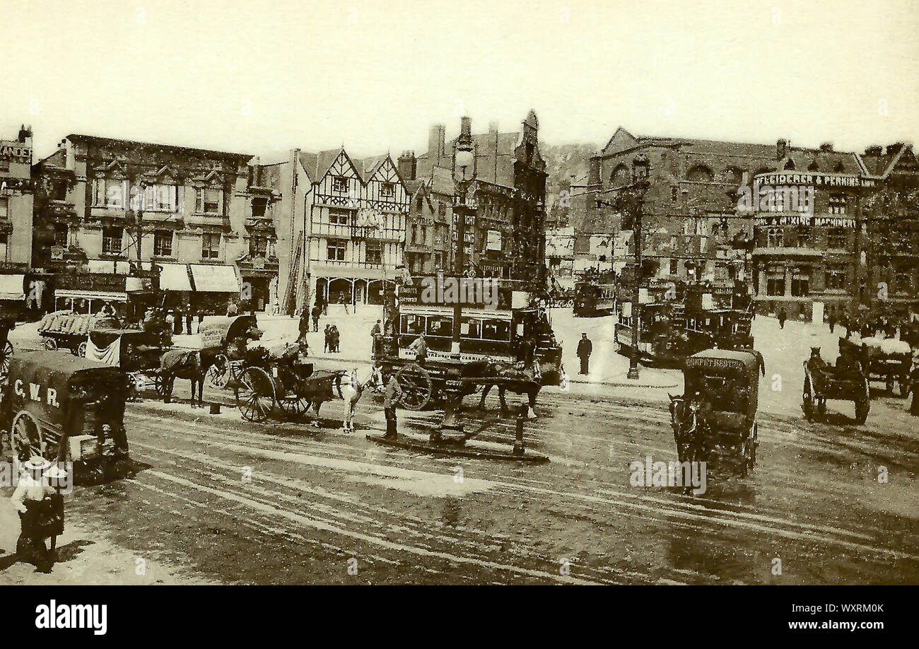 Tranviarie centro di Bristol. Foto Stock