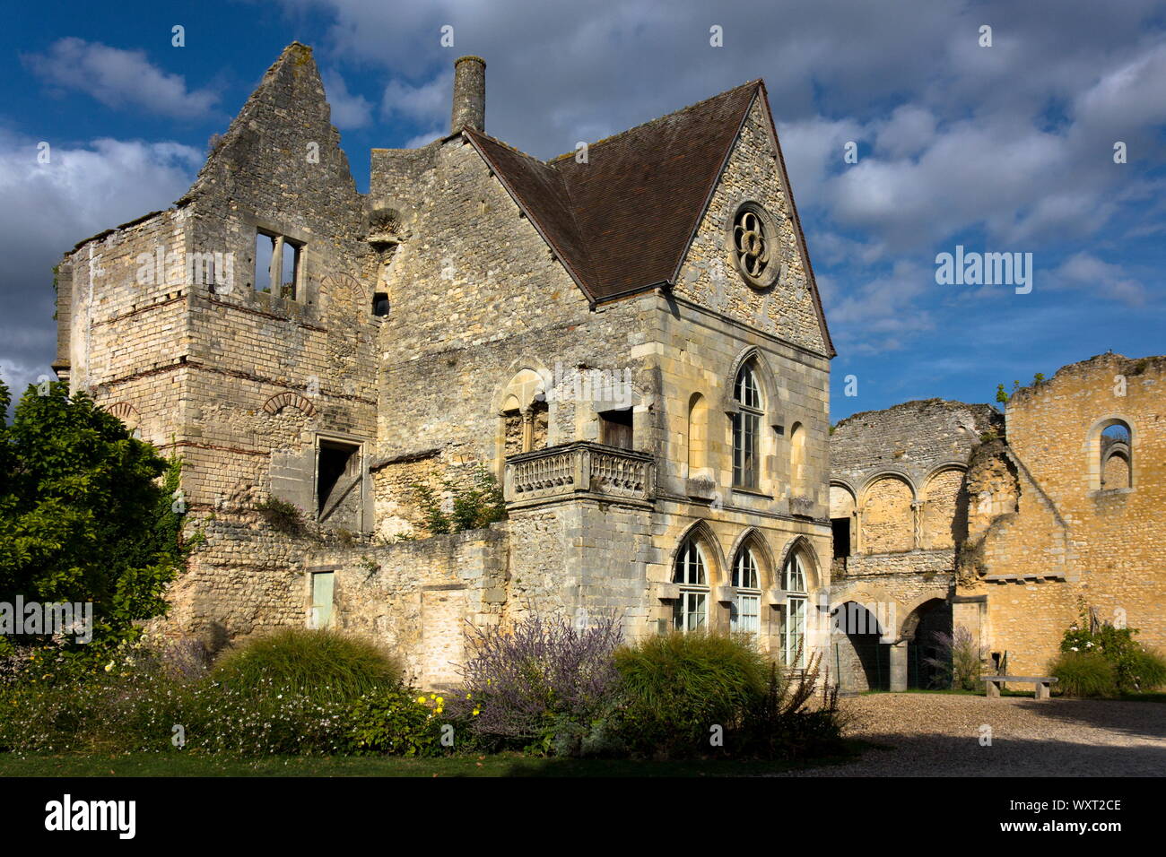 Rovine di Château Royal (XII secolo) a Senlis, Oise, Francia Foto Stock