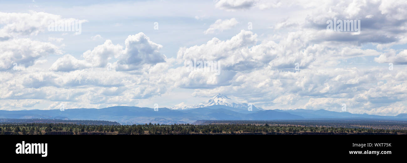 Splendida vista della baia di stato Palisades Park durante una torbida e soleggiata giornata estiva. Preso in Oregon, Stati Uniti d'America. Foto Stock