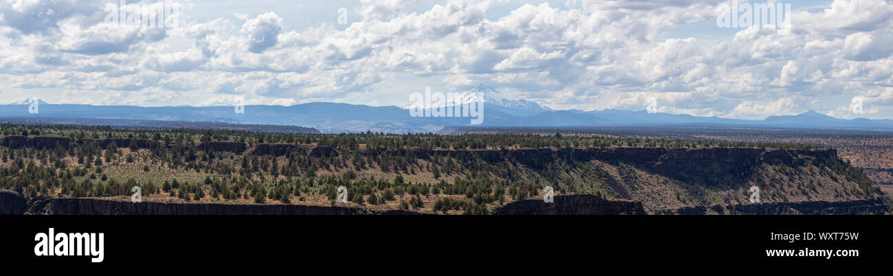 Splendida vista della baia di stato Palisades Park durante una torbida e soleggiata giornata estiva. Preso in Oregon, Stati Uniti d'America. Foto Stock