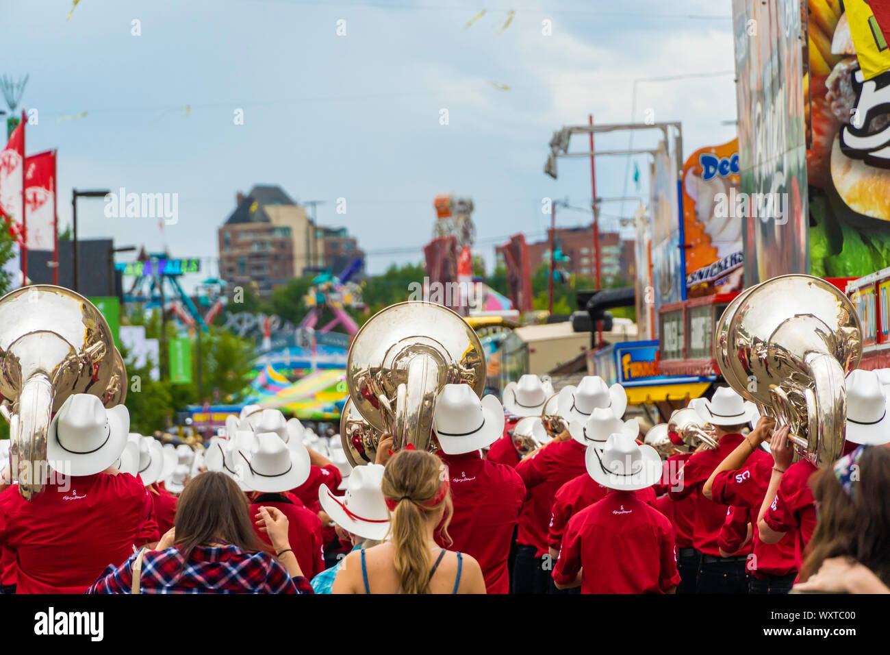 13 Luglio 2019 - Calgary, Alberta - la Calgary Stampede Show band performanti a Calgary Stampede Foto Stock