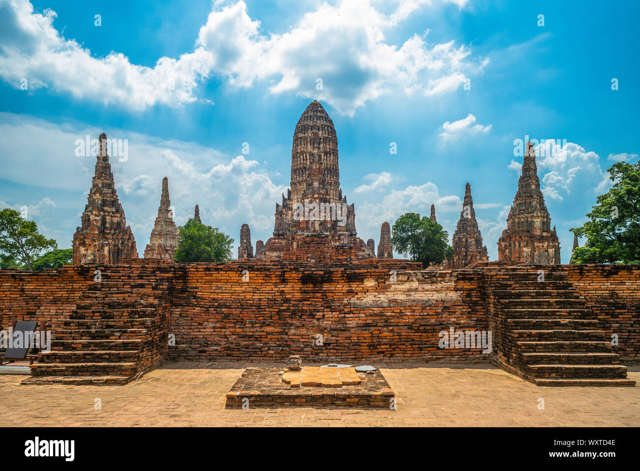 Wat Chaiwatthanaram ad Ayutthaya, Thailandia Foto Stock