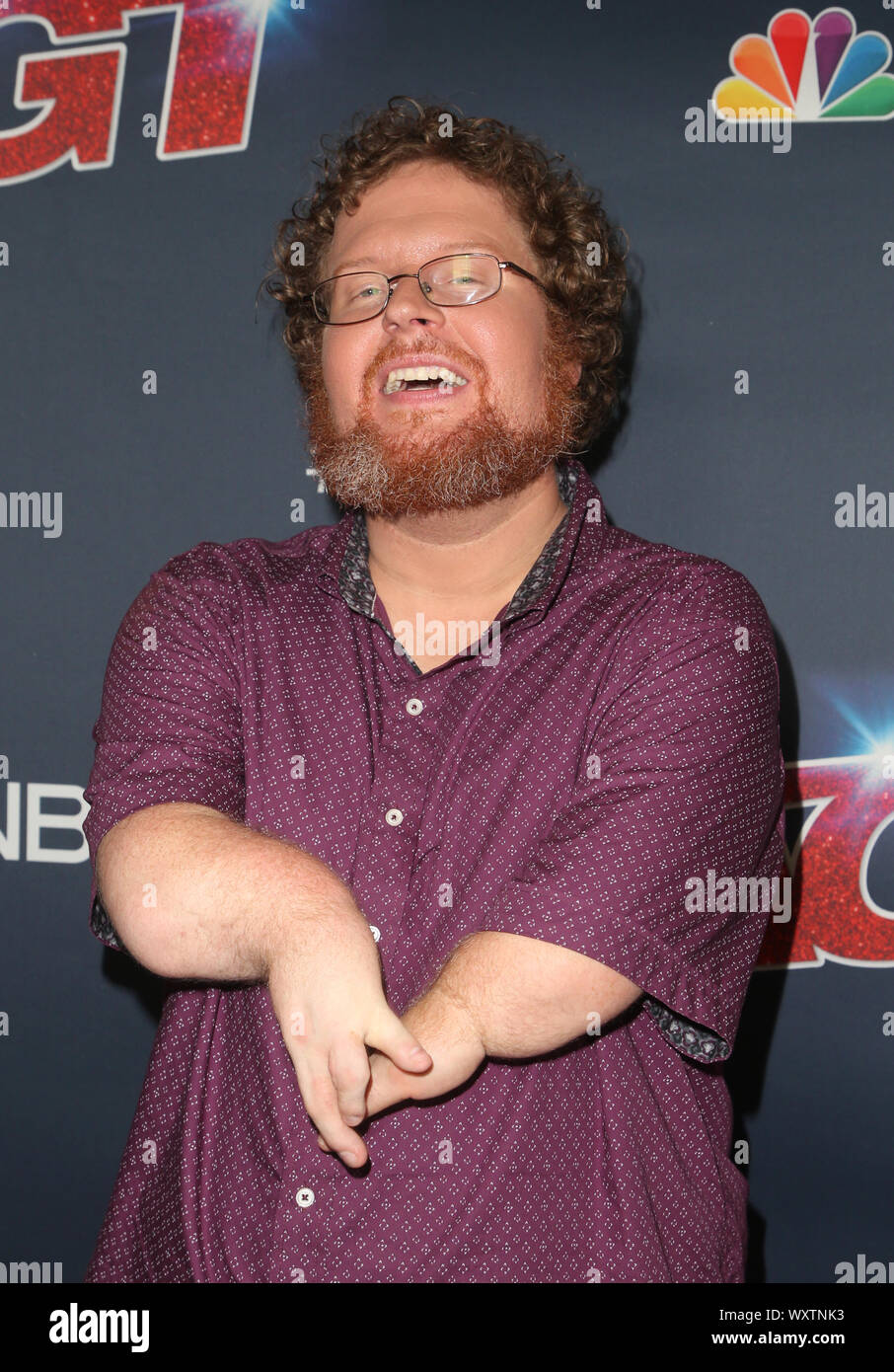 Hollywood, CA. Xvii Sep, 2019. Ryan Niemiller. "America's Got Talent' stagione 14 Live Show Red Carpet tenutosi presso il Teatro Dolby. Photo credit: FSadou/AdMedia Credito: MediaPunch Inc/Alamy Live News Foto Stock