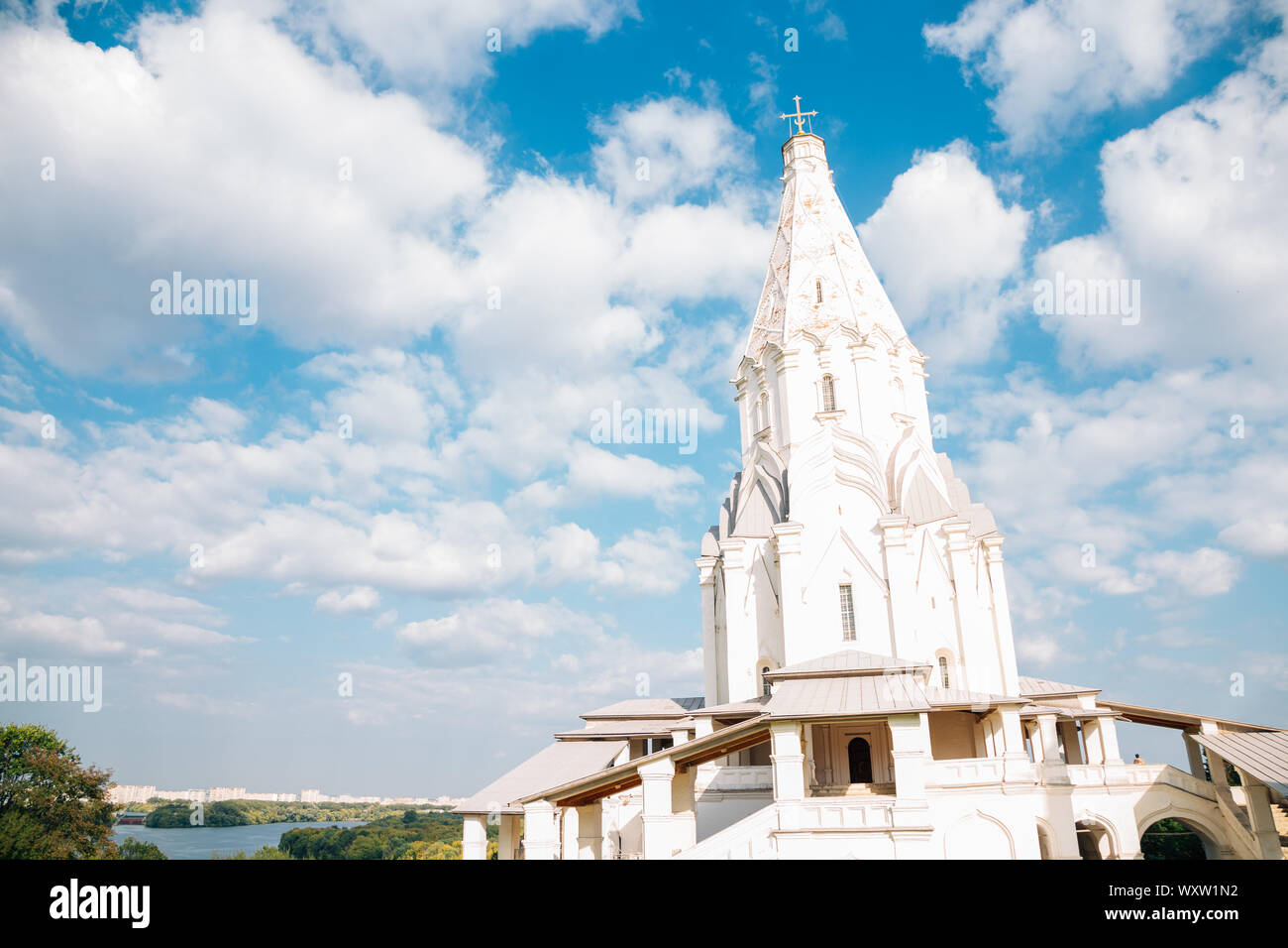 Chiesa dell'Ascensione a Kolomenskoe park a Mosca, Russia Foto Stock