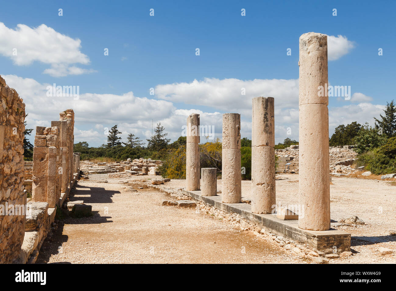 Il santuario di Apollo Hylates, Cipro. Le antiche rovine. Foto Stock