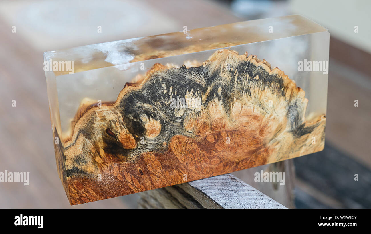 In resina di legno Foto Stock