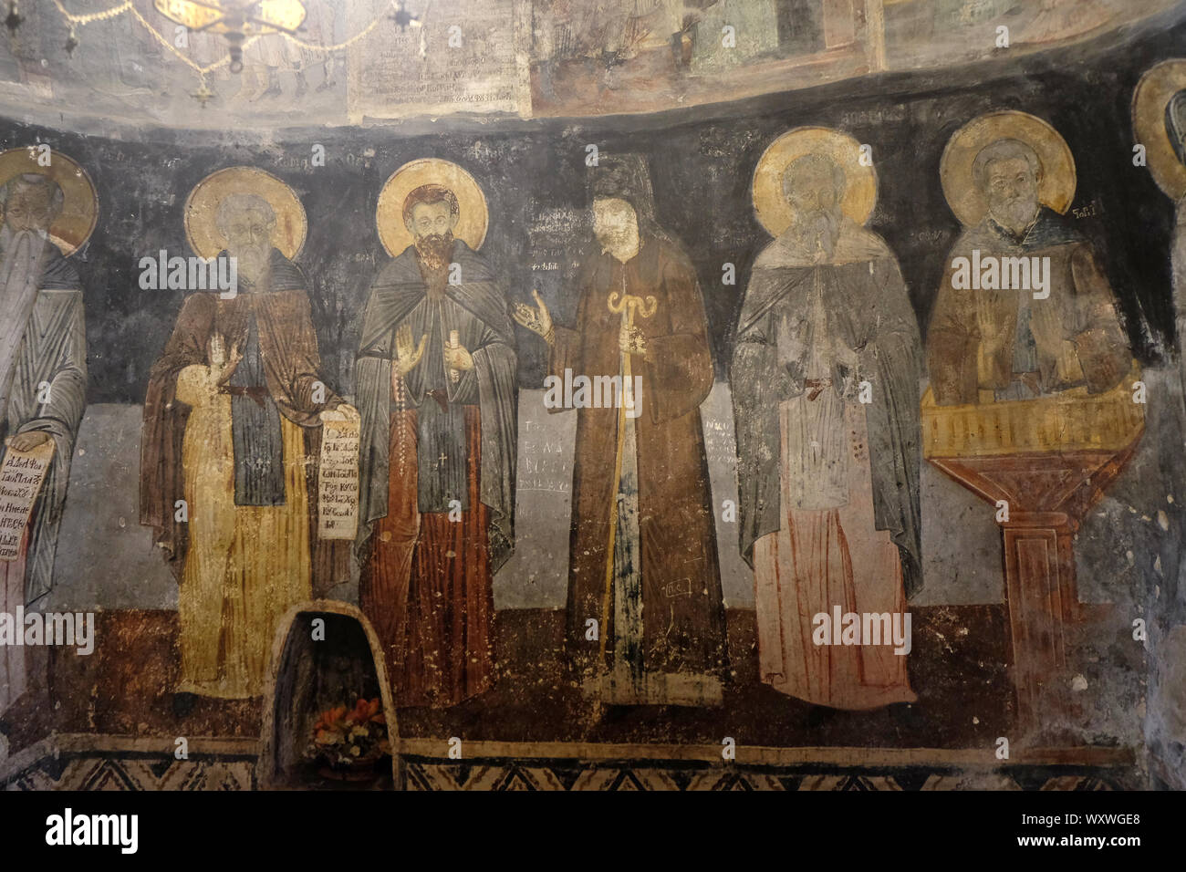 Affresco del Saint Naum monastero vicino a Ohrid in Macedonia Foto Stock