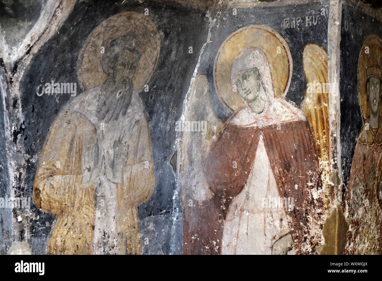 Affresco del Saint Naum monastero vicino a Ohrid in Macedonia Foto Stock