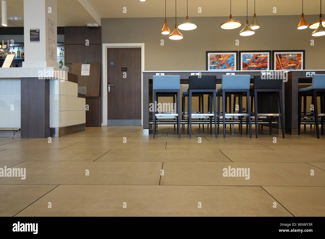 Moderno business hotel lobby bar Foto Stock
