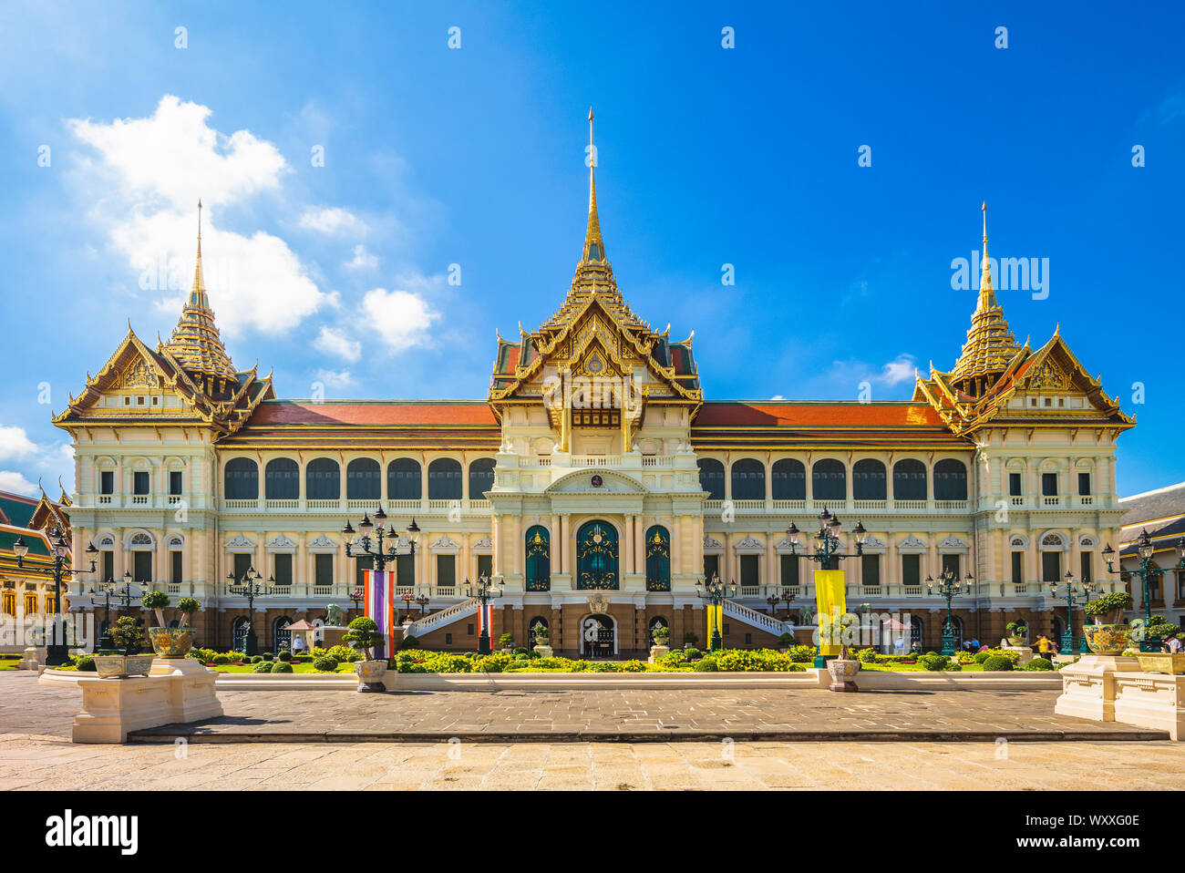 Chakri Maha Prasat, il Grand Palace, Bangkok in Thailandia Foto Stock