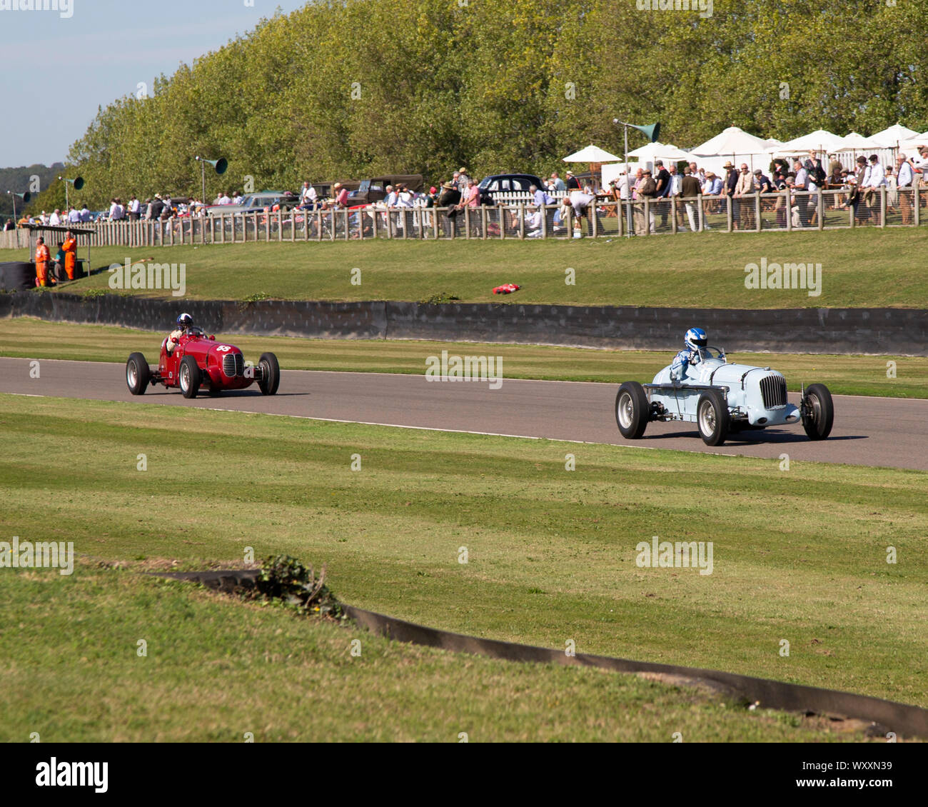 Auto d'epoca Racing alla 2019 Goodwood Foto Stock