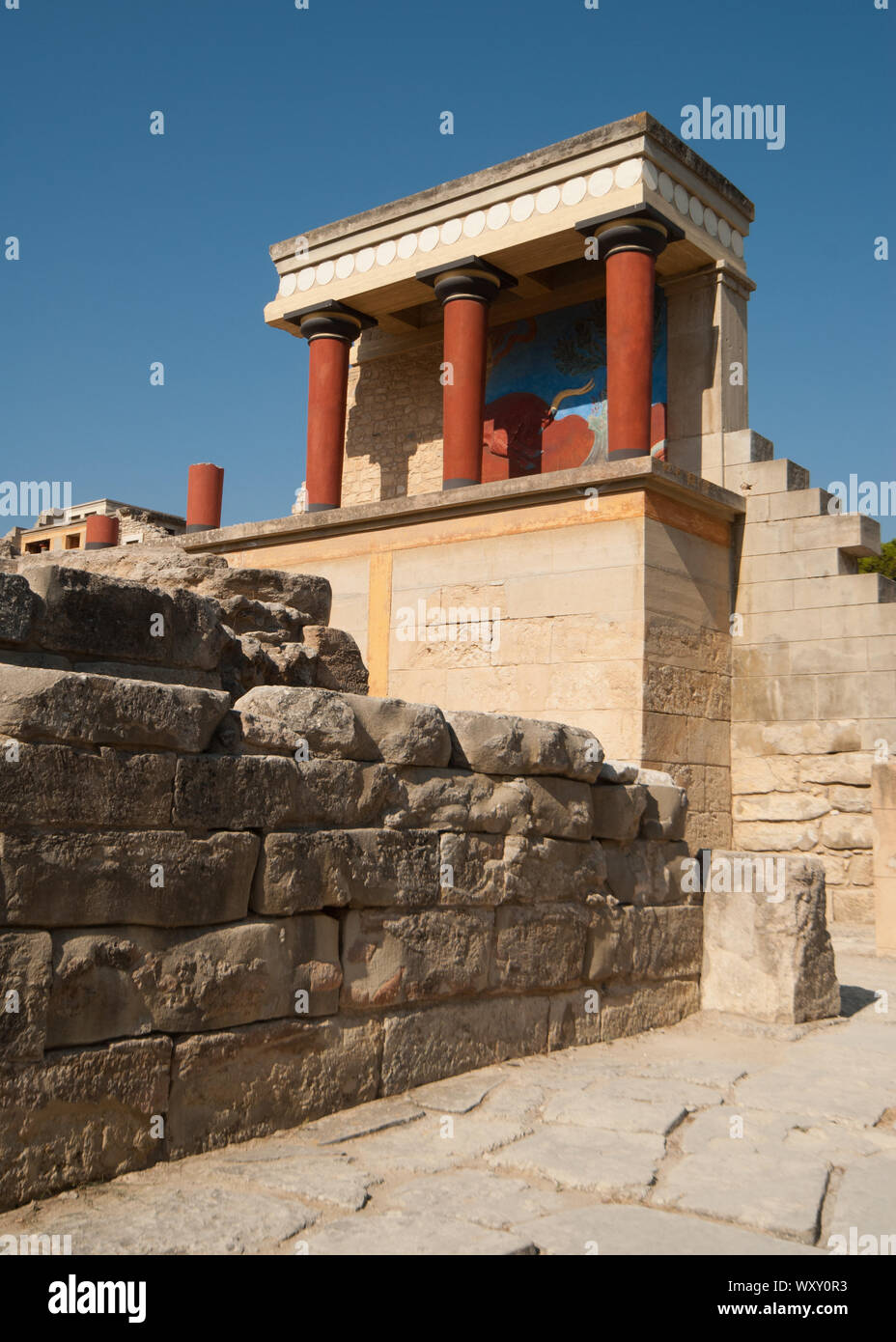 Il Palazzo di Cnosso a Creta Foto Stock