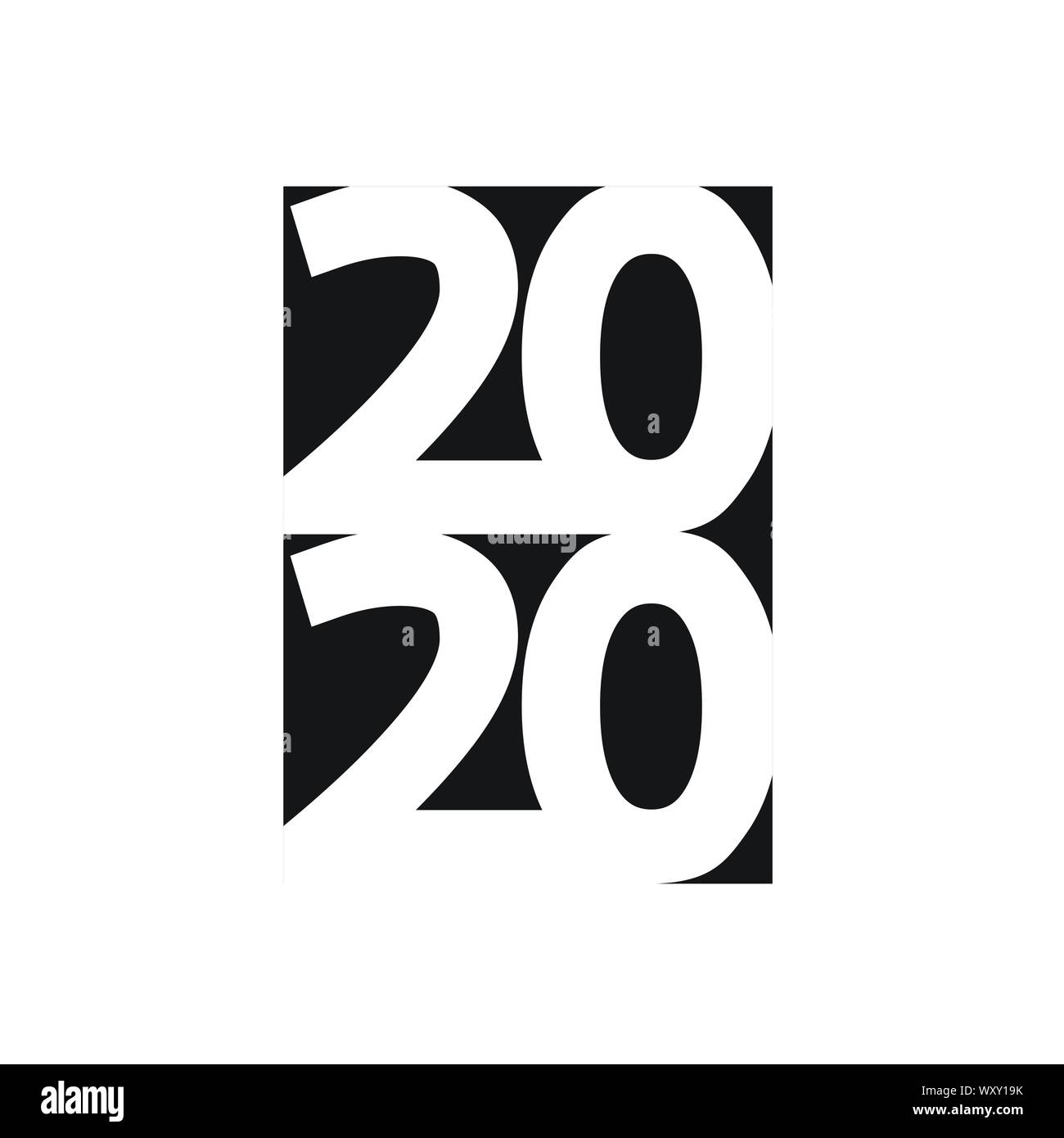 Felice Anno Nuovo 2019 design di testo. Brochure del modello di progettazione, la scheda banner. Illustrazione Vettoriale