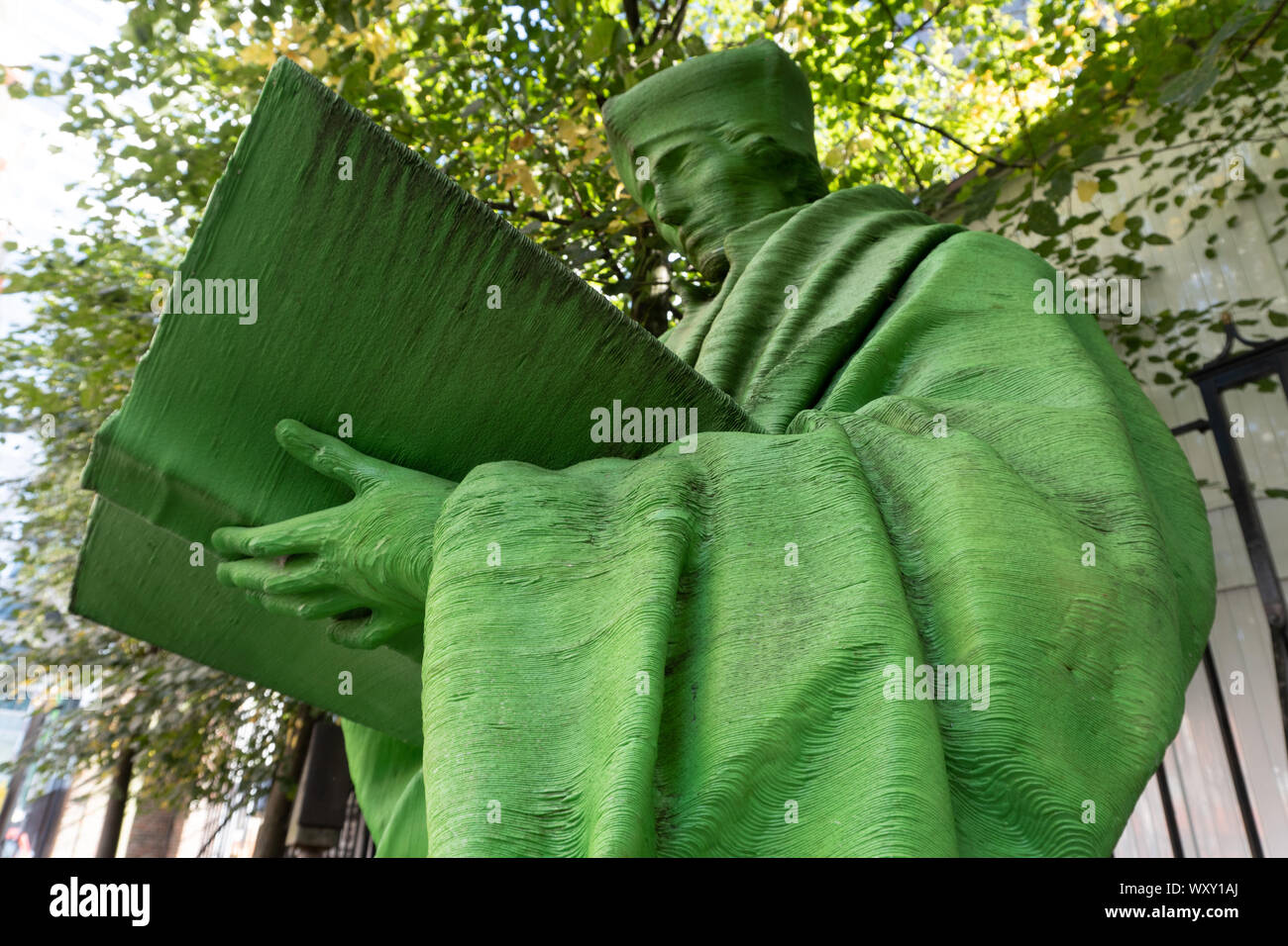 3d stampata statua del programma Erasmus di Rotterdam, città di architettura Foto Stock