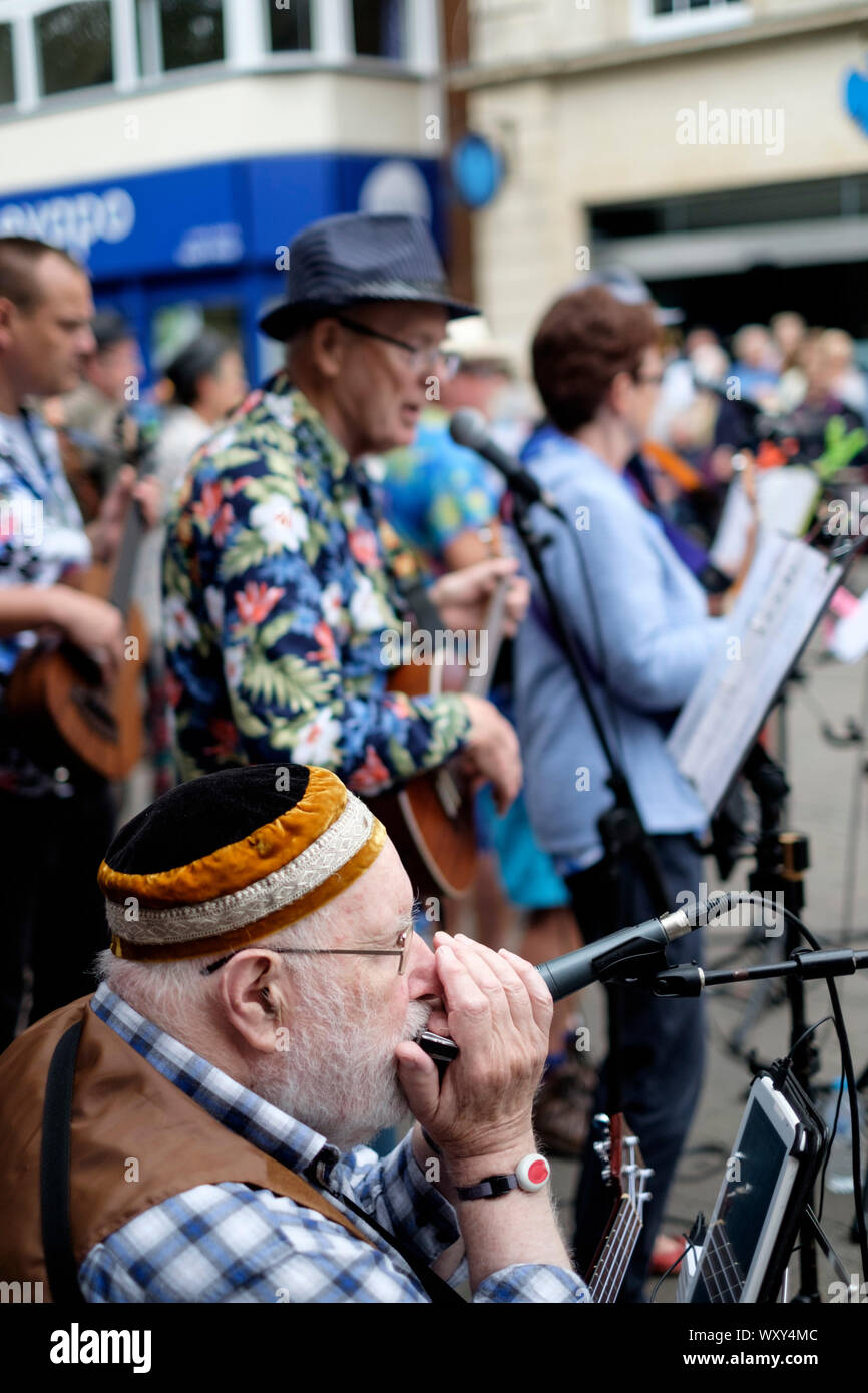 Il Gloucester stringhe esperienza Ukulele Foto Stock Il Gloucester stringhe esperienza Ukulele Foto Stock