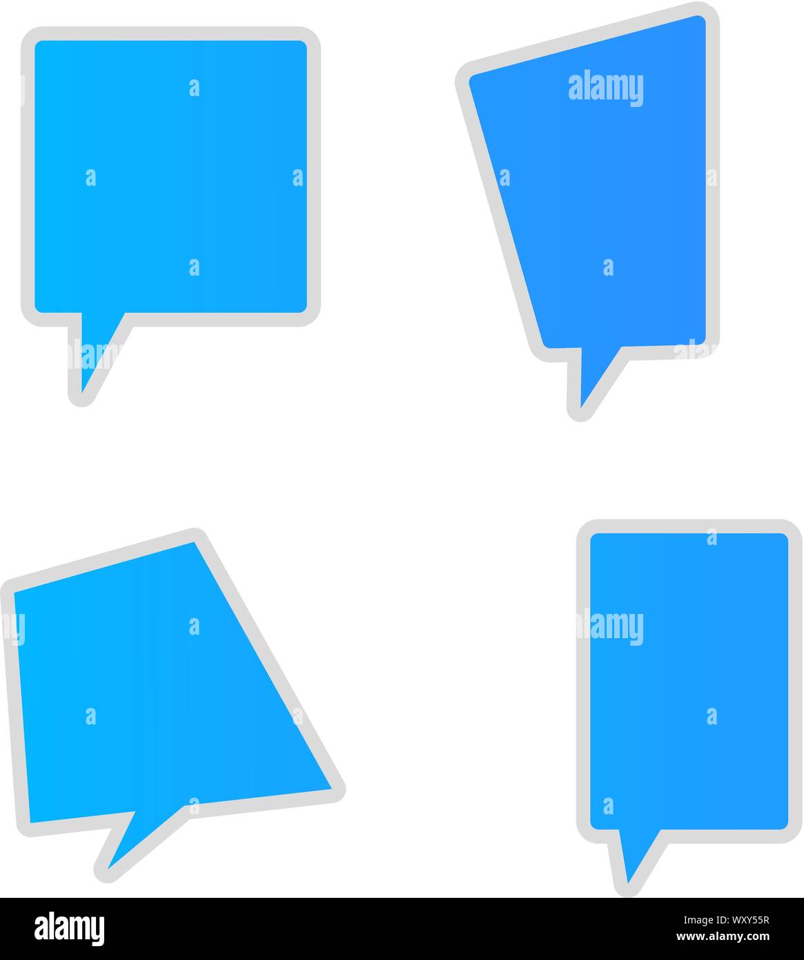 I messaggi di chat notifica illustrazione vettoriale, piatto cartoon bolle di sms per il mobile in chat Illustrazione Vettoriale