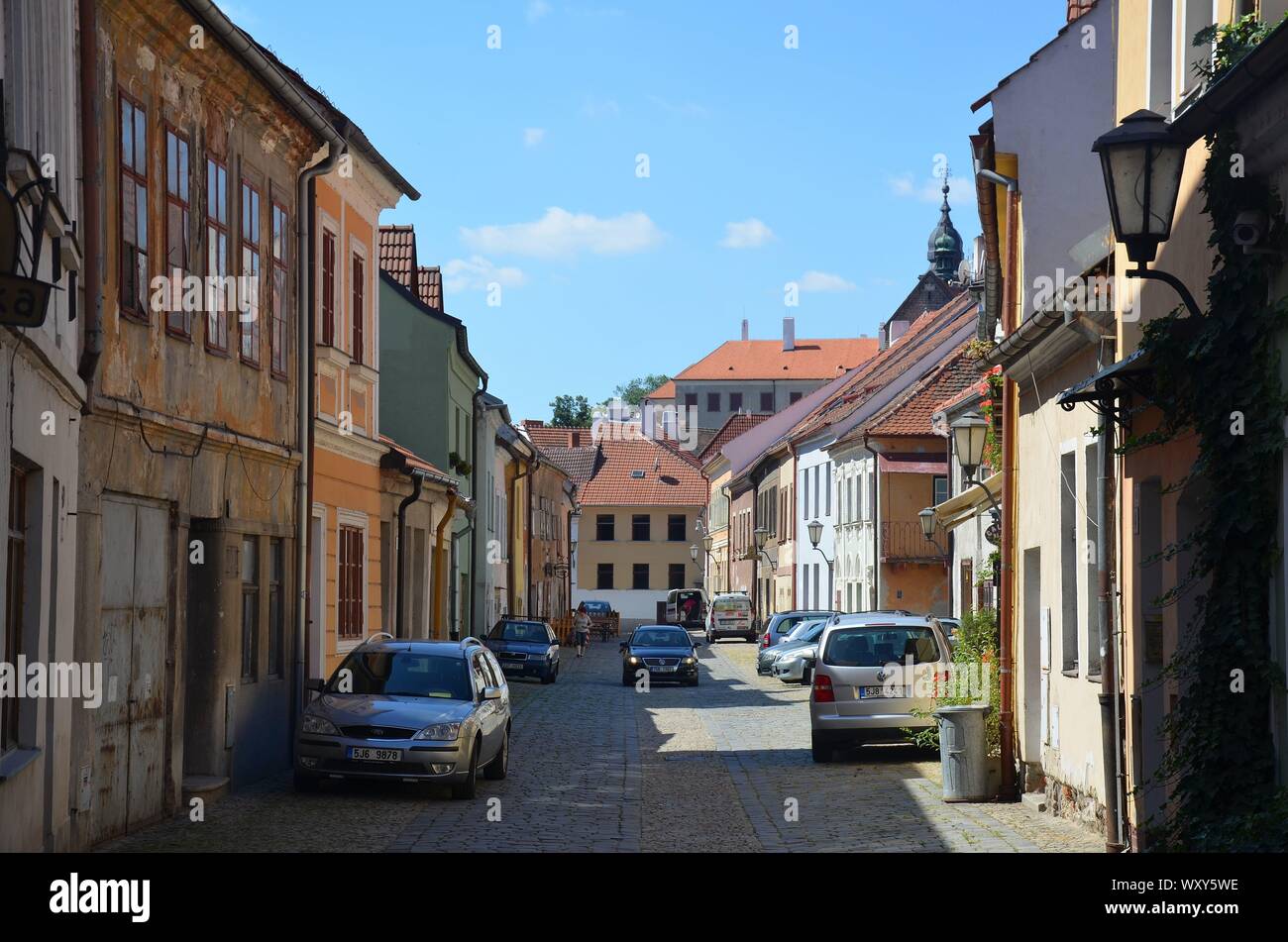 Trebic in Repubblica Ceca, UNESCO Weltkulturerbe: Im jüdischen Viertel Foto Stock